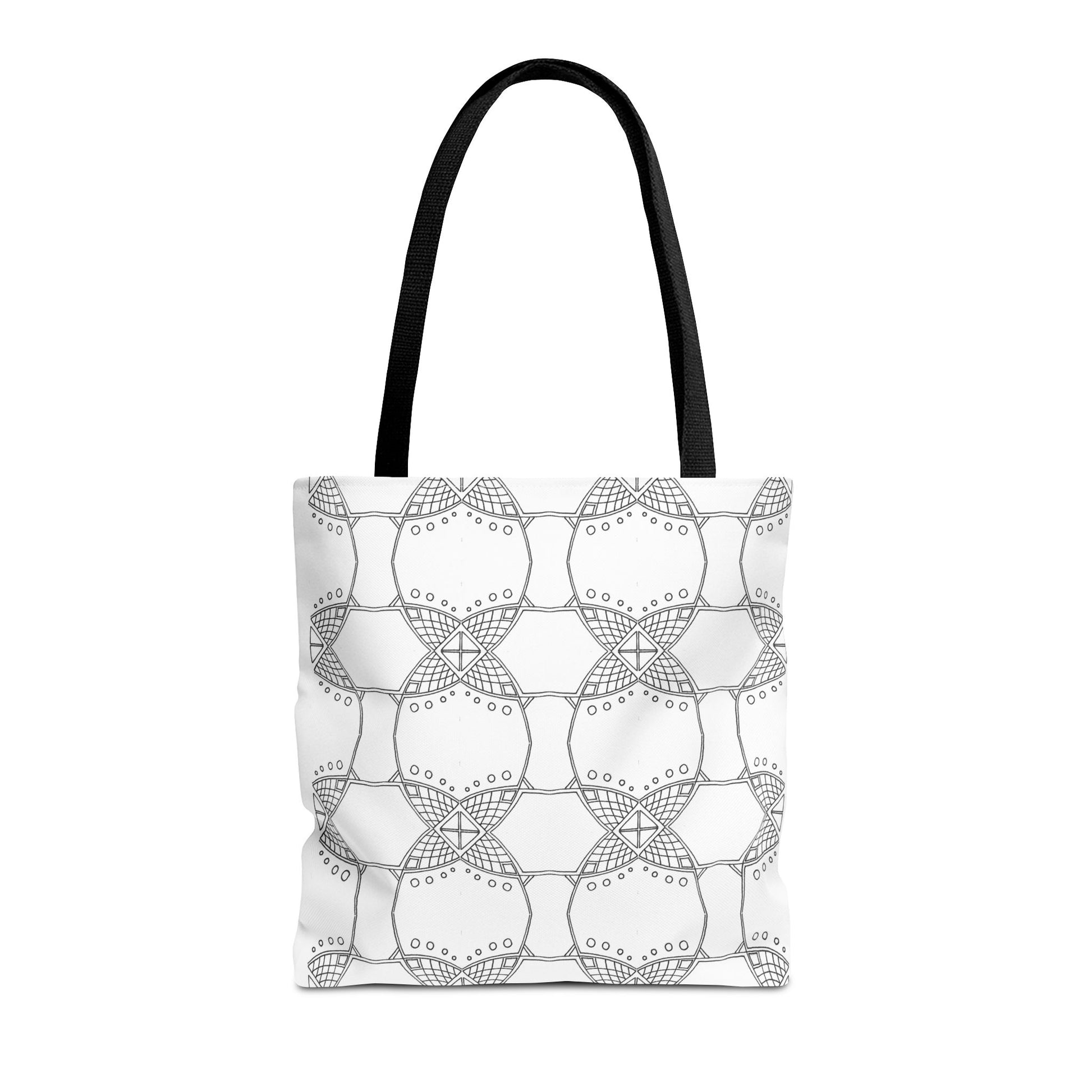 Grid Line Pattern Tote Bag - InkLovePrint