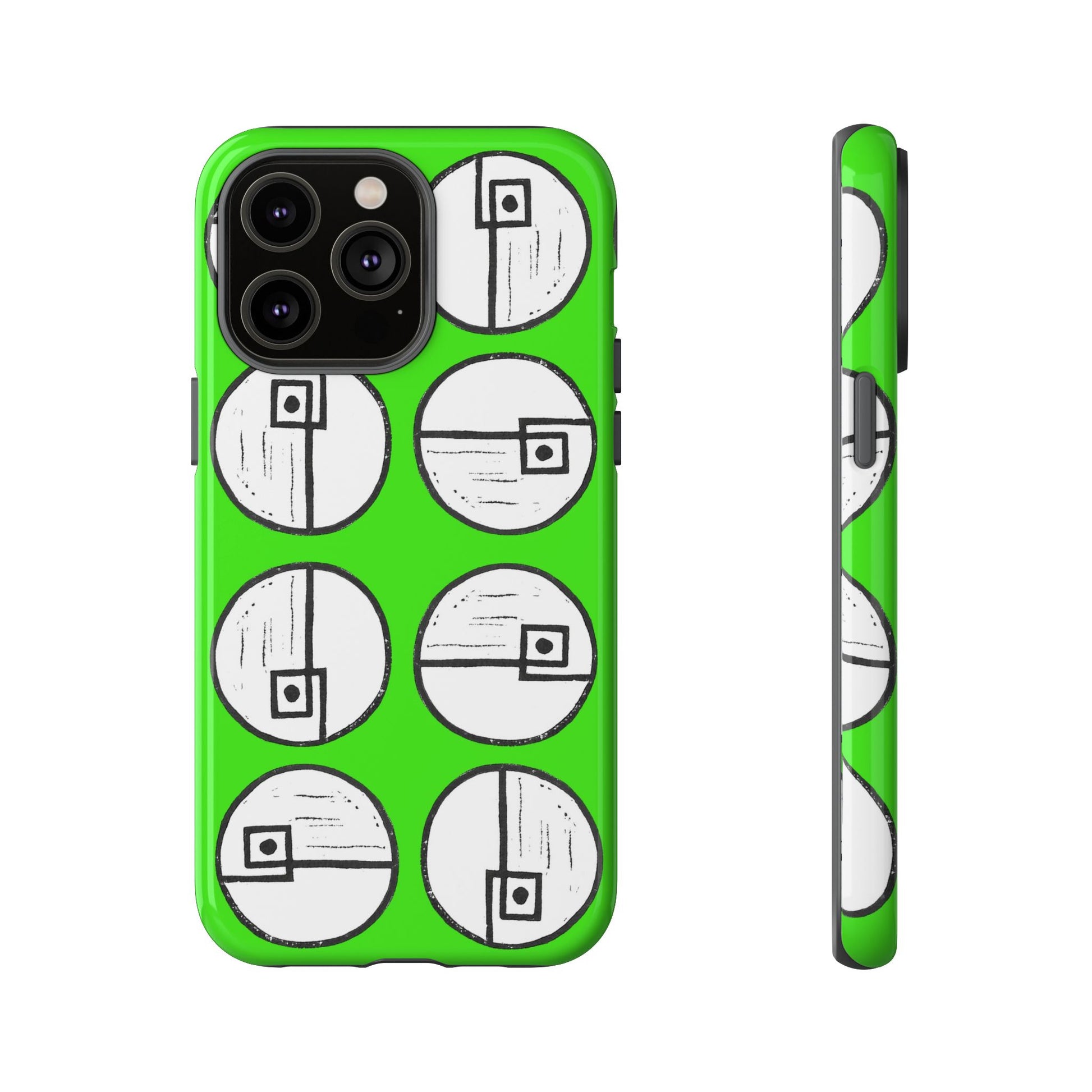 Rotating Rectangle Green Phone case - InkLovePrint