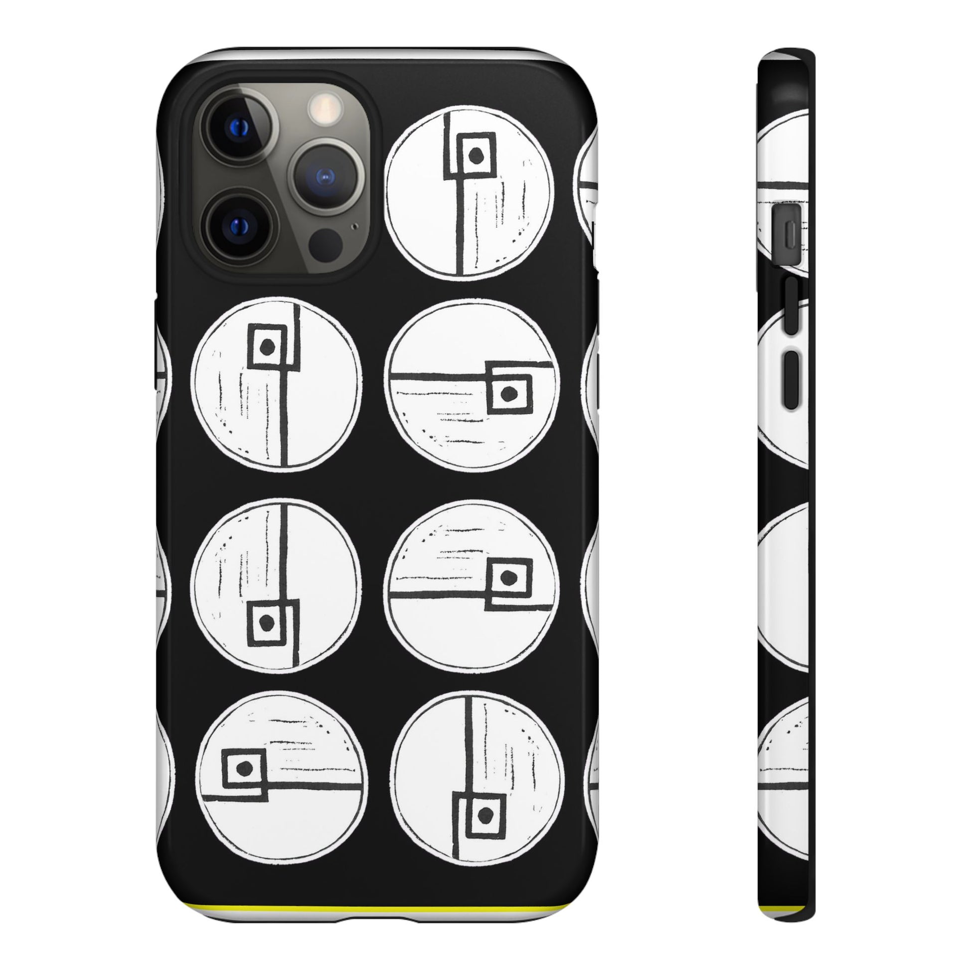 Rotating Rectangle Black Phone case - InkLovePrint