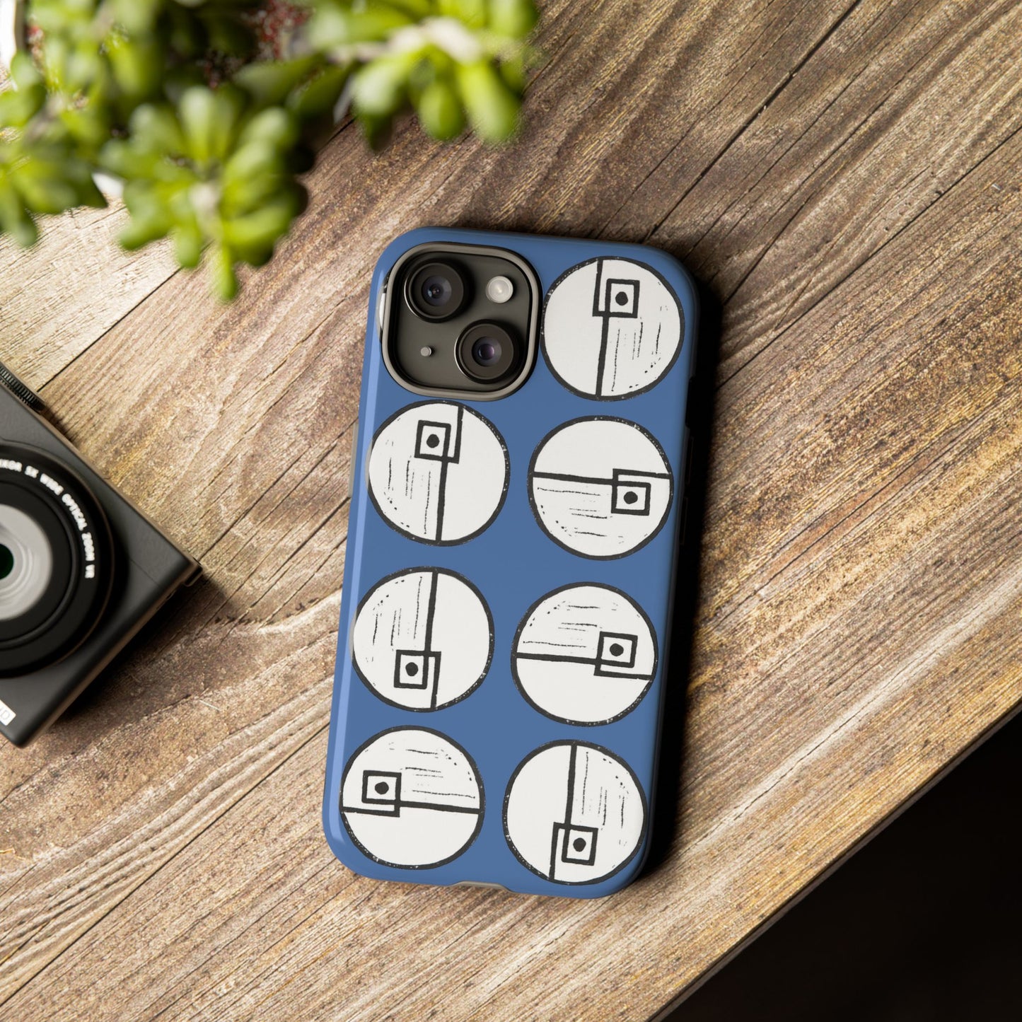 Rotating Rectangle Blue Phone case - InkLovePrint