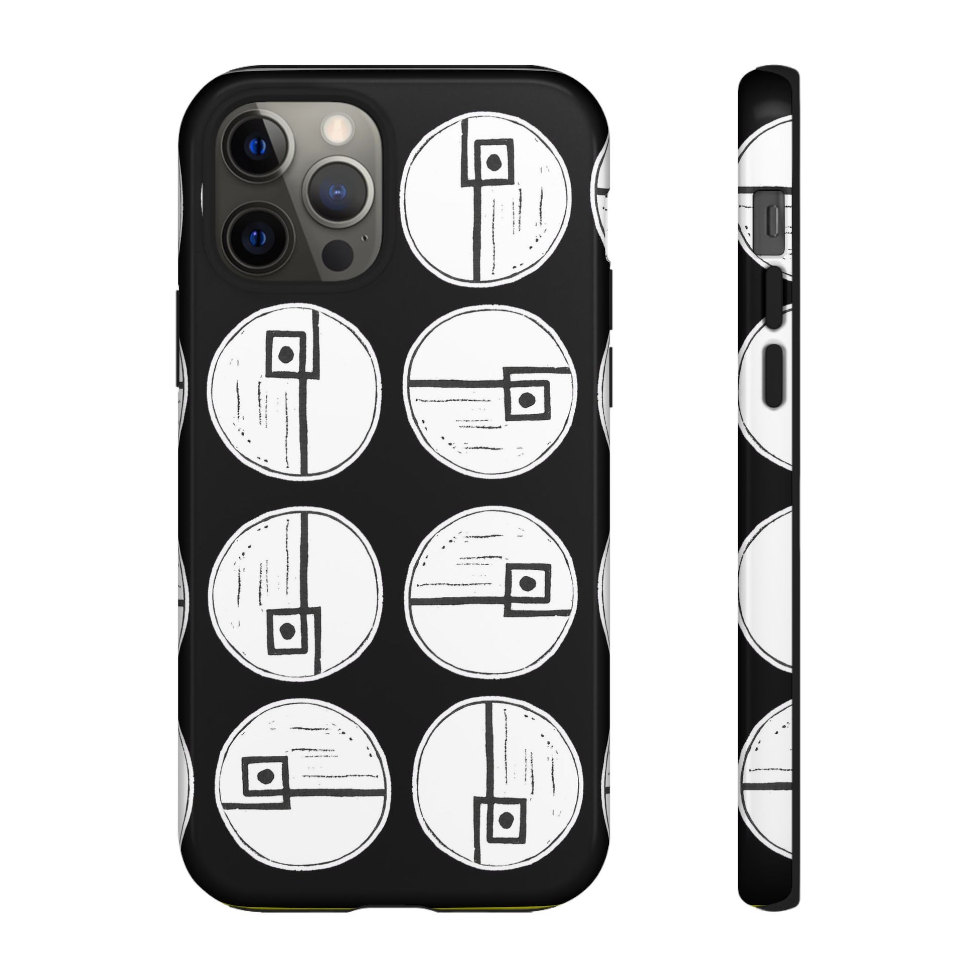 Rotating Rectangle Black Phone case - InkLovePrint