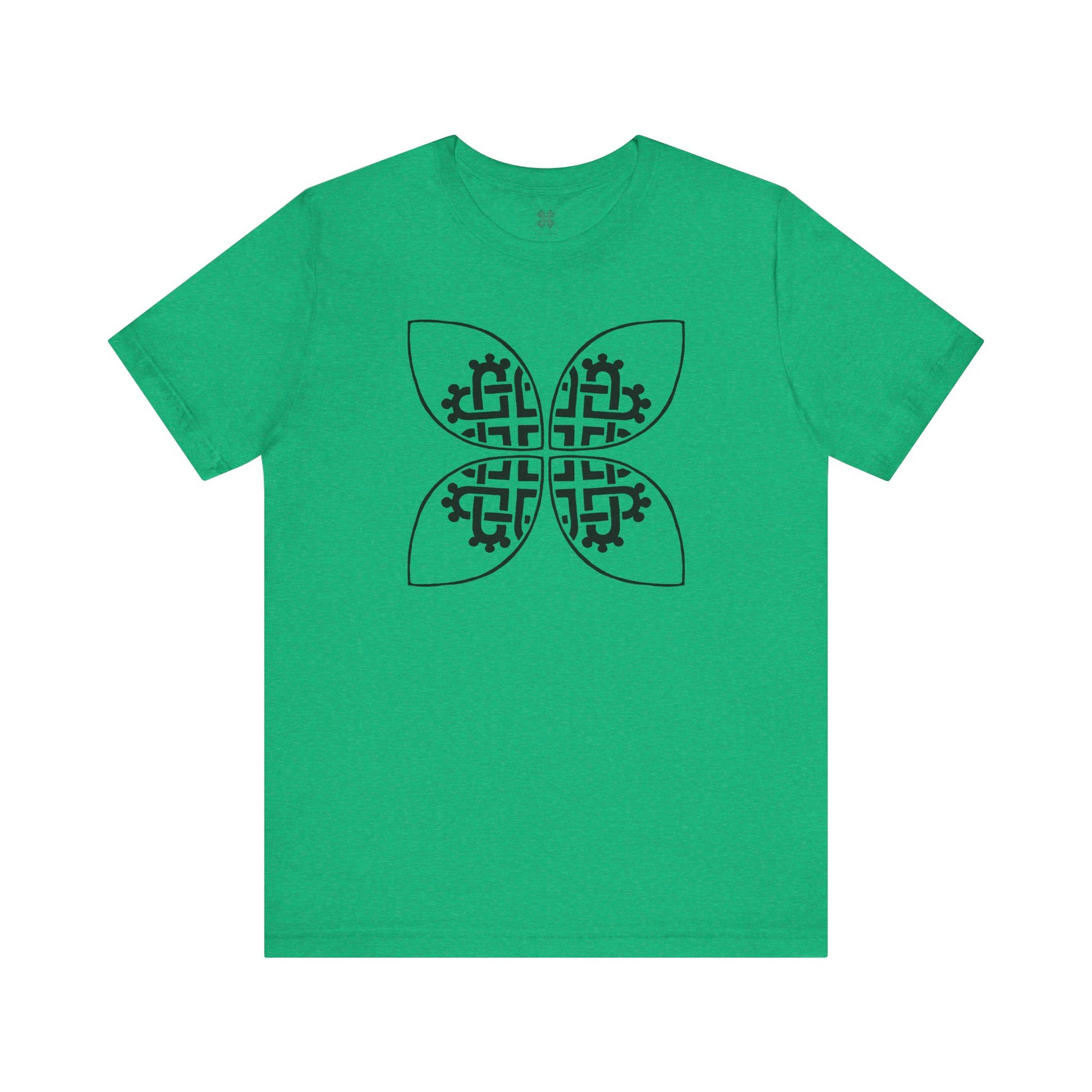 Celtic Heart Motif Black Design T-Shirt - InkLovePrint