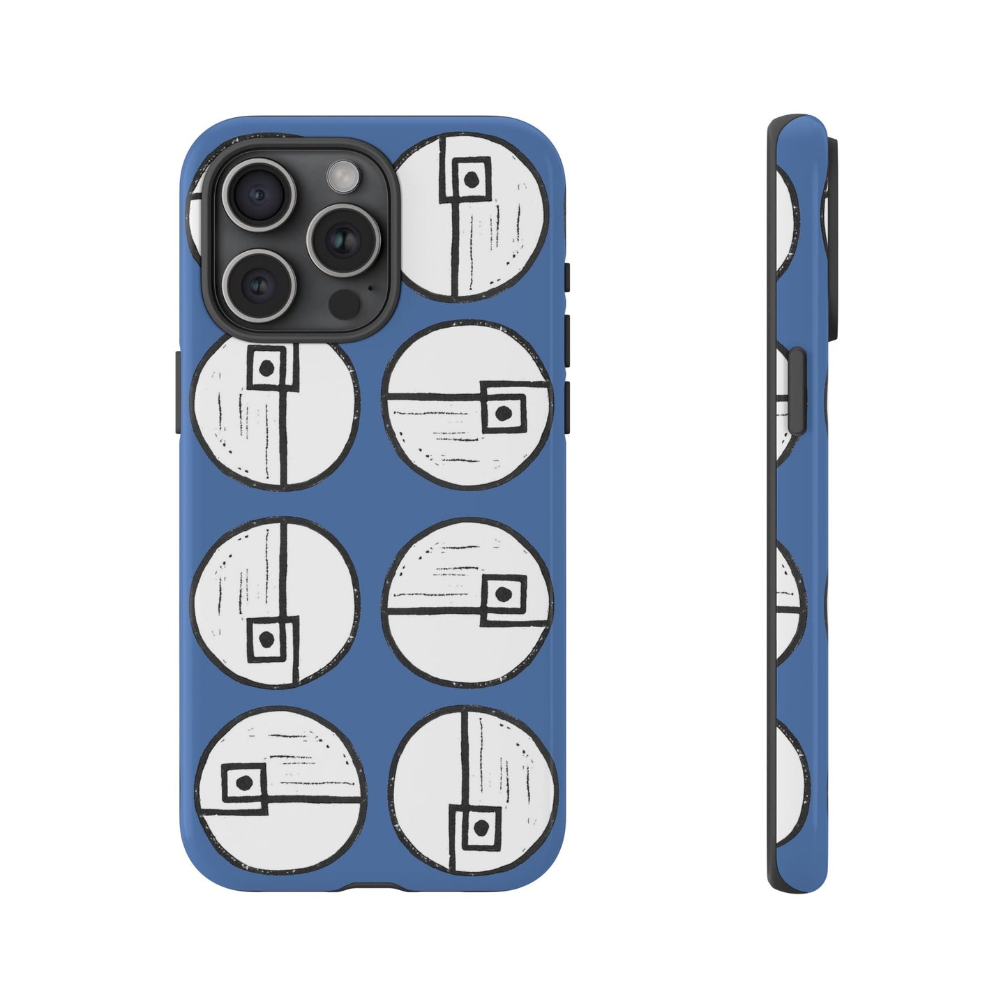 Rotating Rectangle Blue Phone case - InkLovePrint