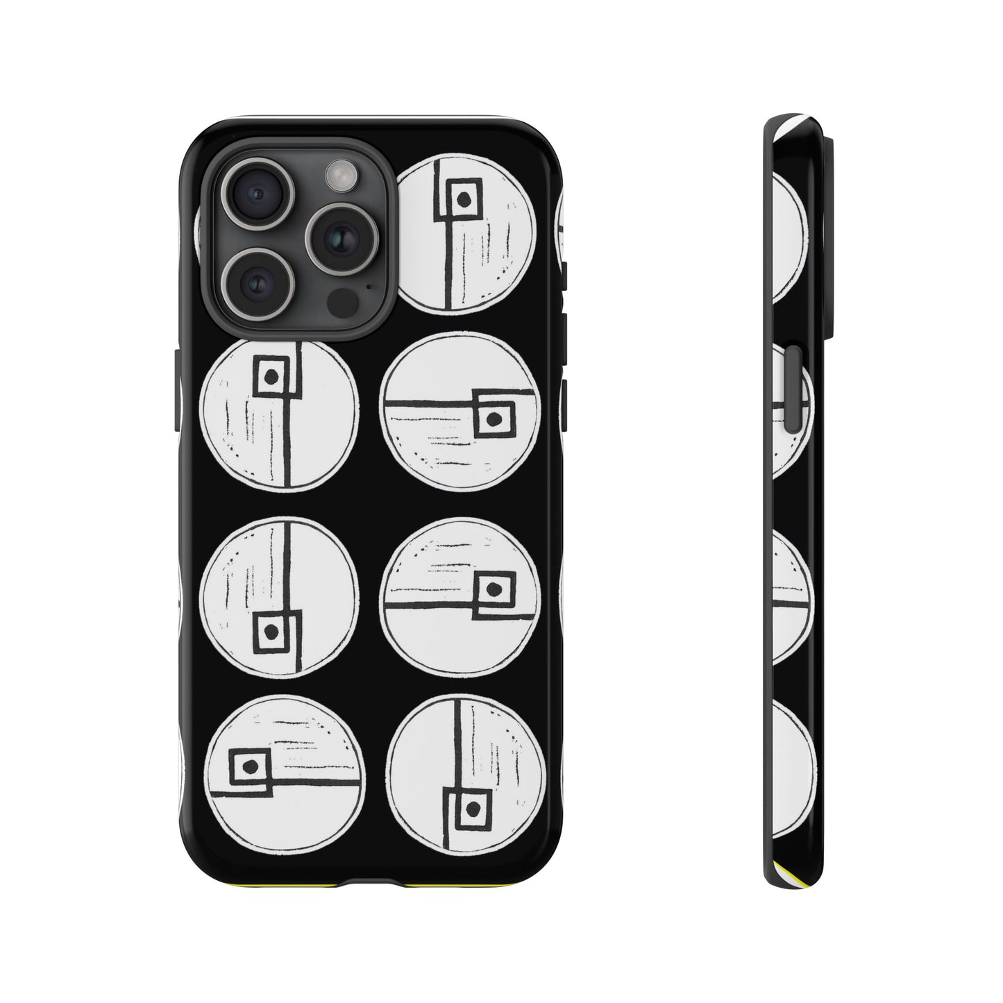 Rotating Rectangle Black Phone case - InkLovePrint