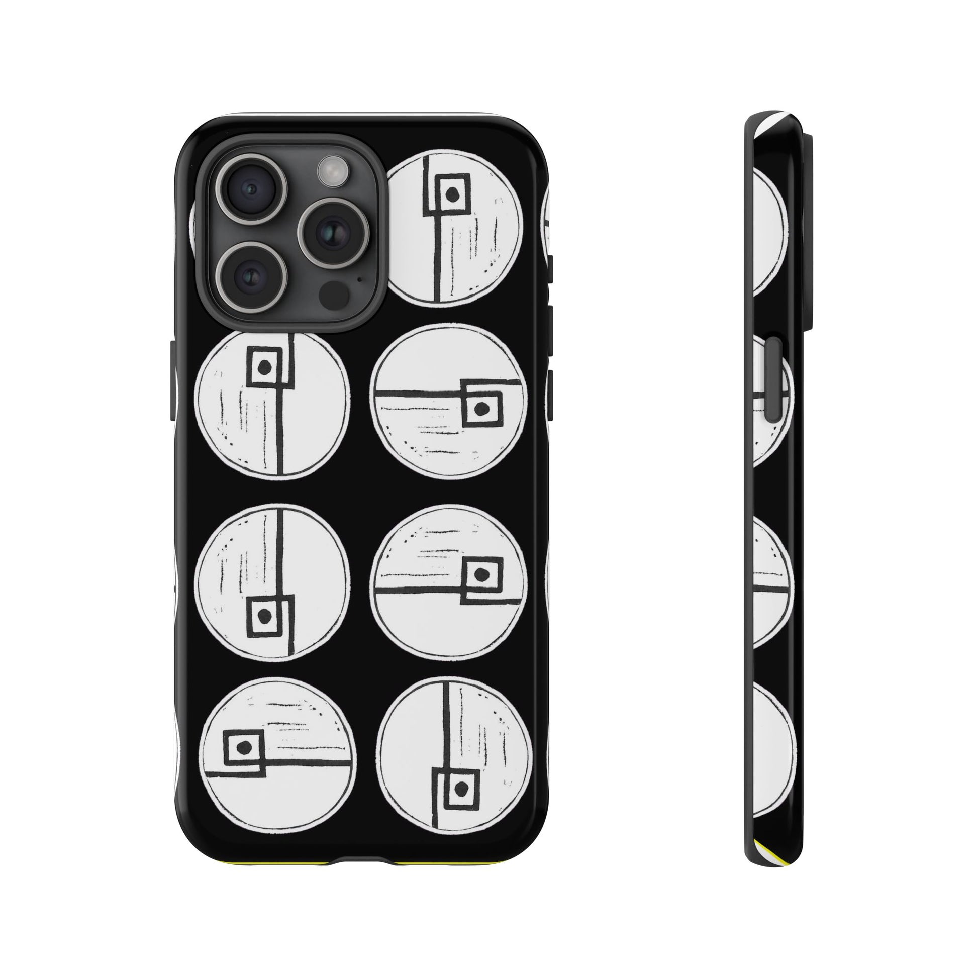Rotating Rectangle Black Phone case - InkLovePrint