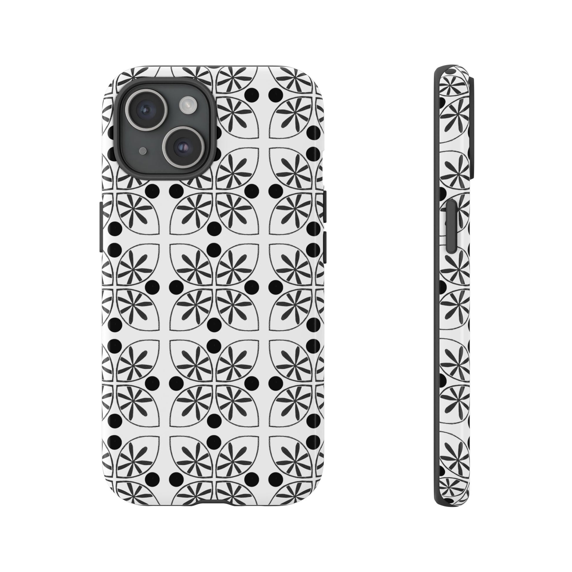 Black Flower Phone case - InkLovePrint