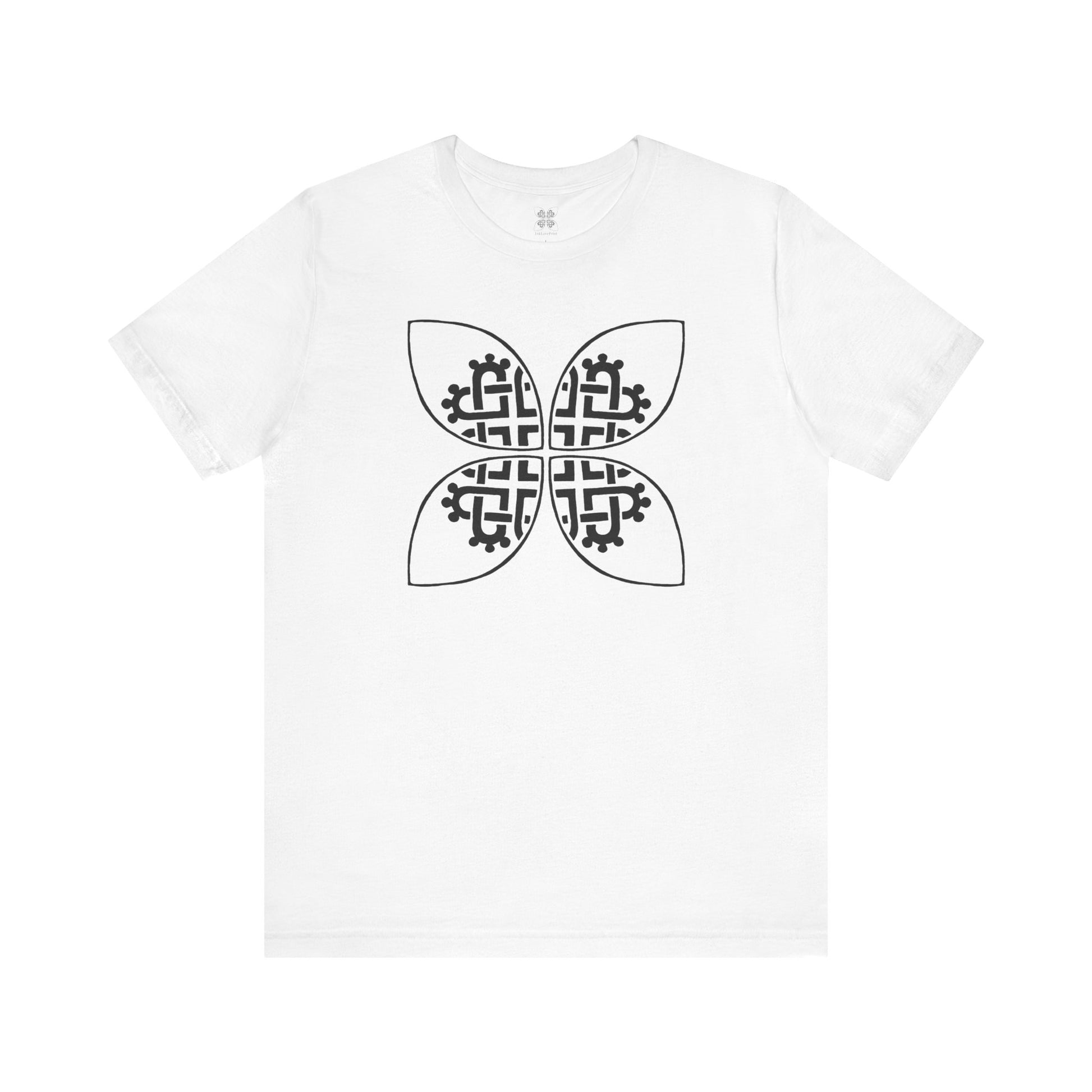 Celtic Heart Motif Black Design T-Shirt - InkLovePrint