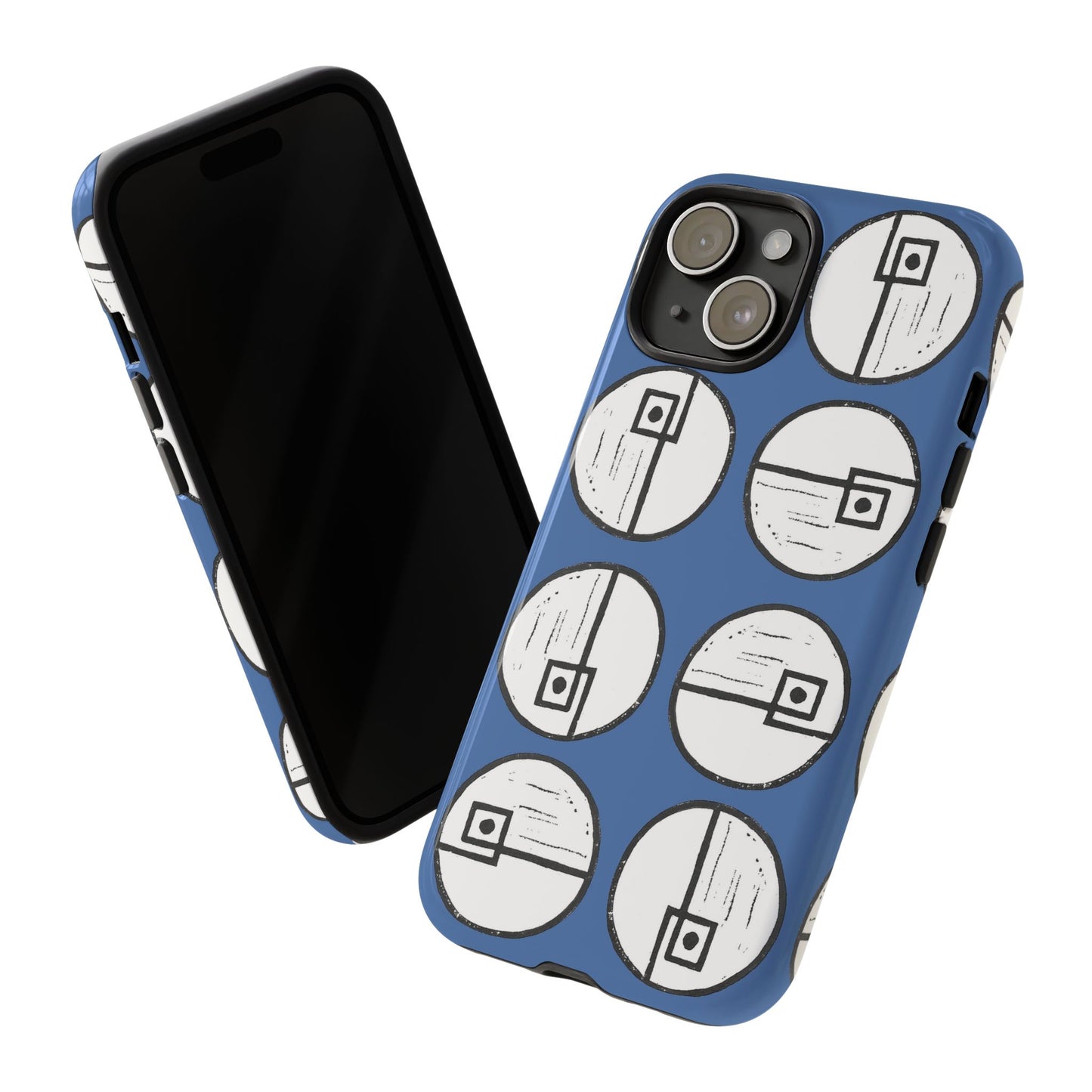 Rotating Rectangle Blue Phone case - InkLovePrint