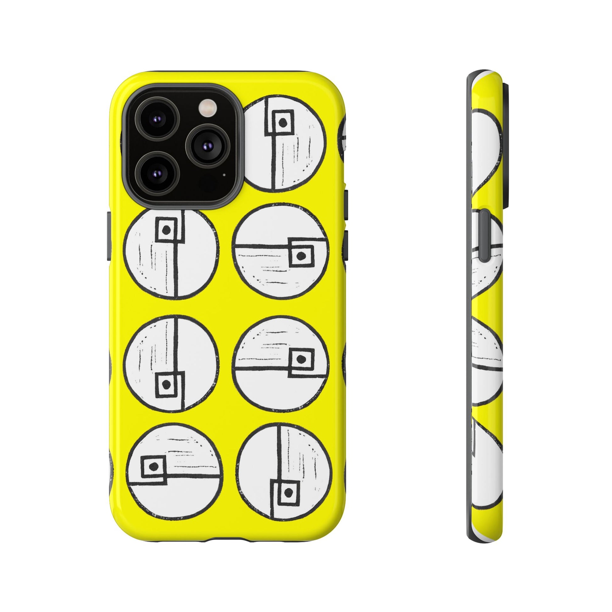 Rotating Rectangle Yellow Phone case - InkLovePrint