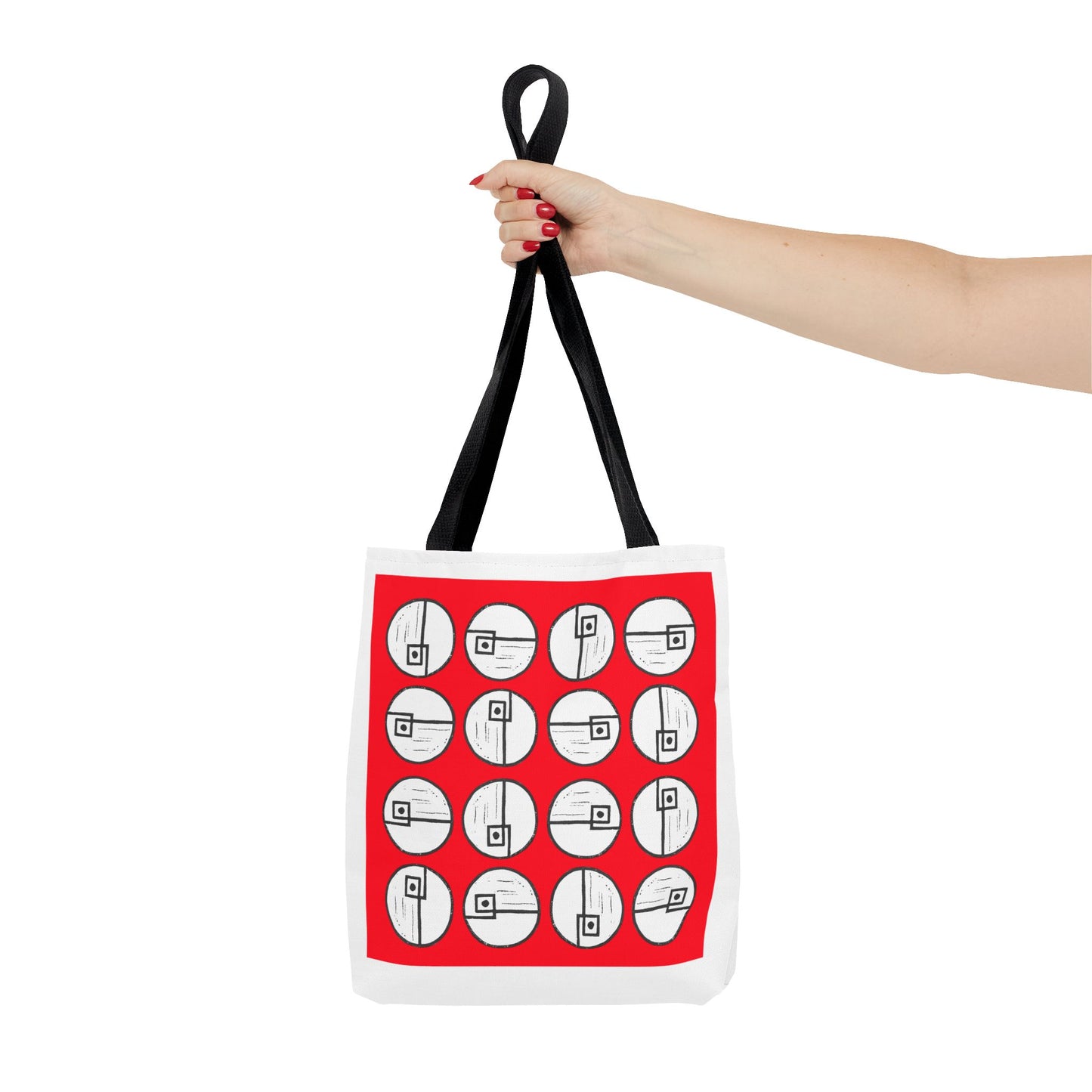 Rotating Rectangle Red Tote Bag - InkLovePrint