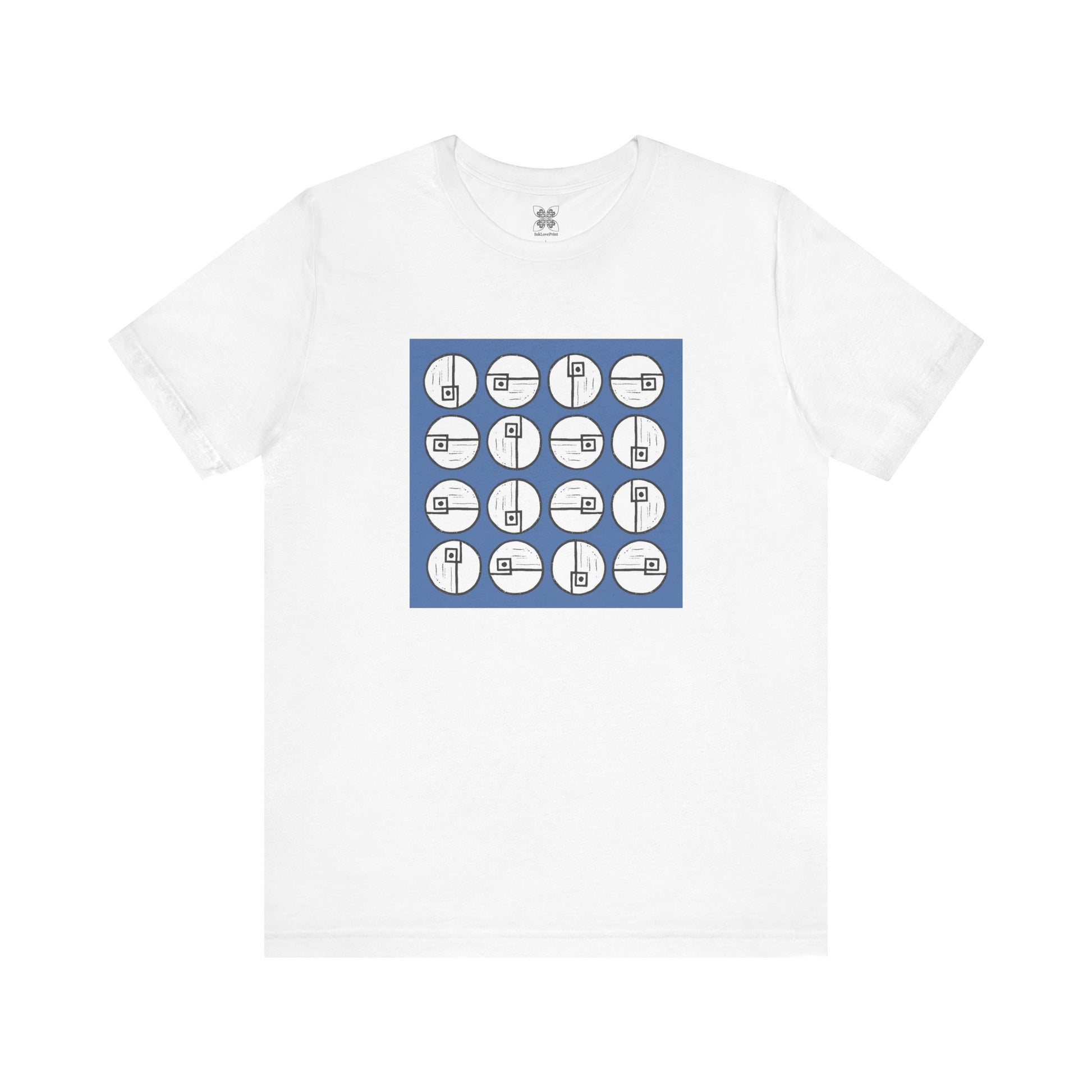 Rotating Rectangle on Blue - InkLovePrint