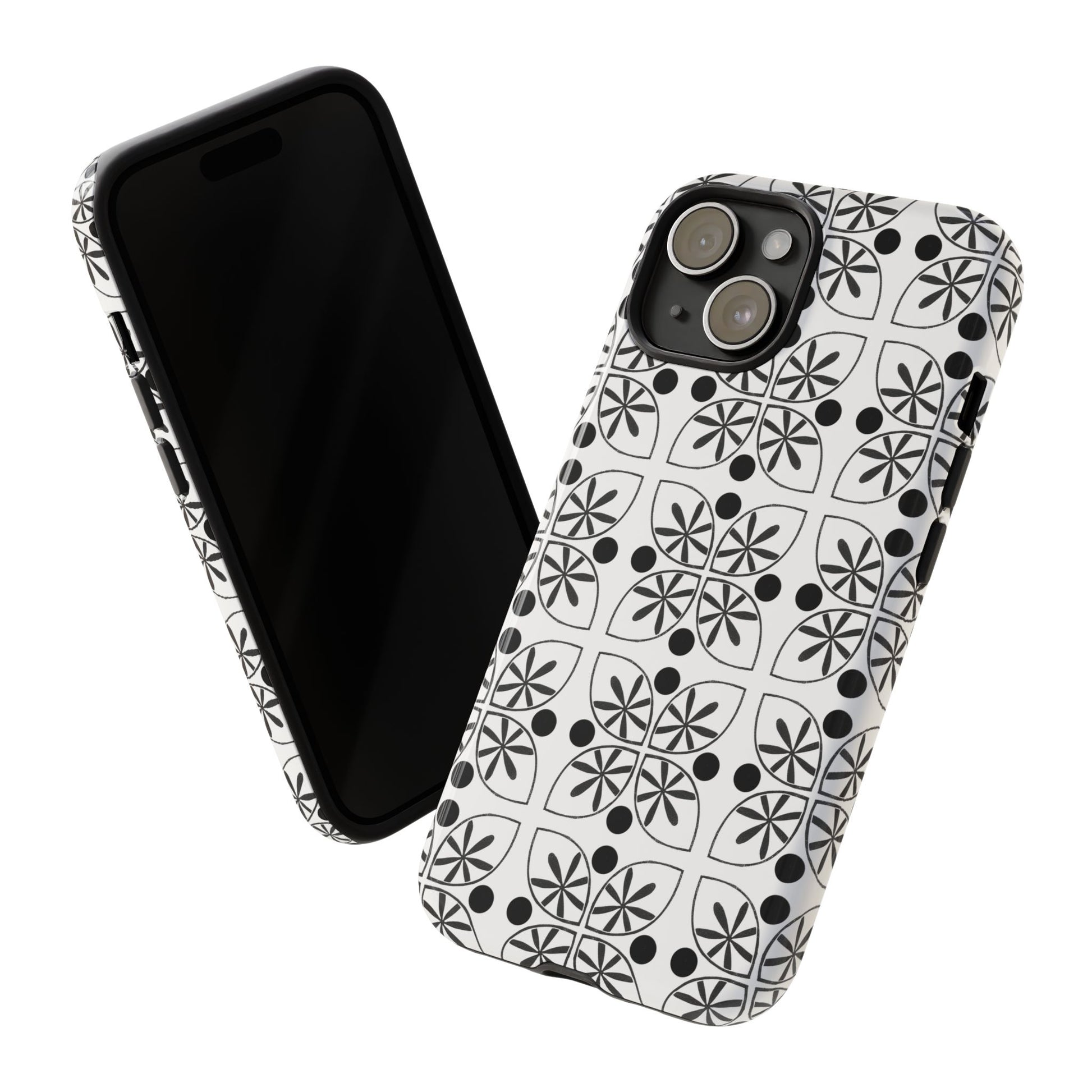 Black Flower Phone case - InkLovePrint