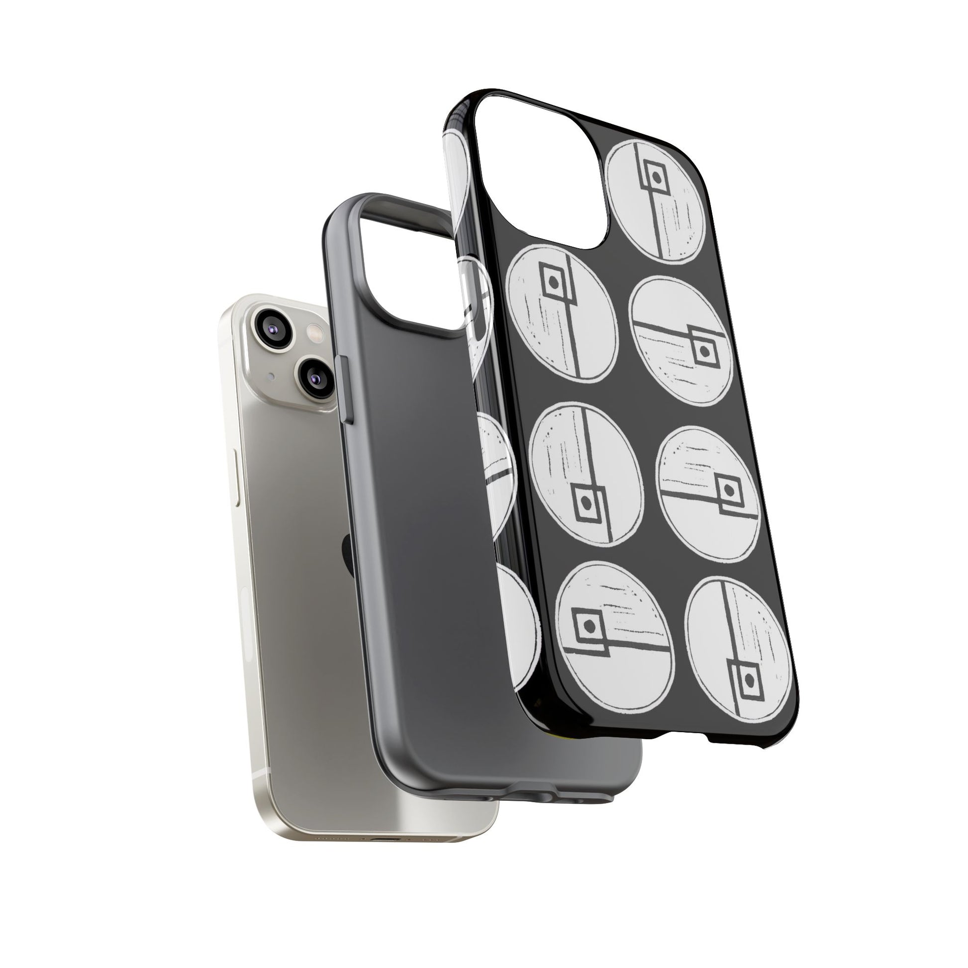 Rotating Rectangle Black Phone case - InkLovePrint
