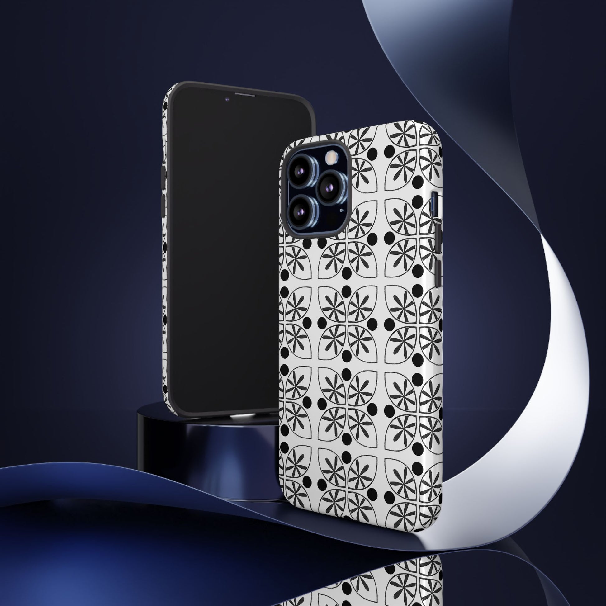 Black Flower Phone case - InkLovePrint