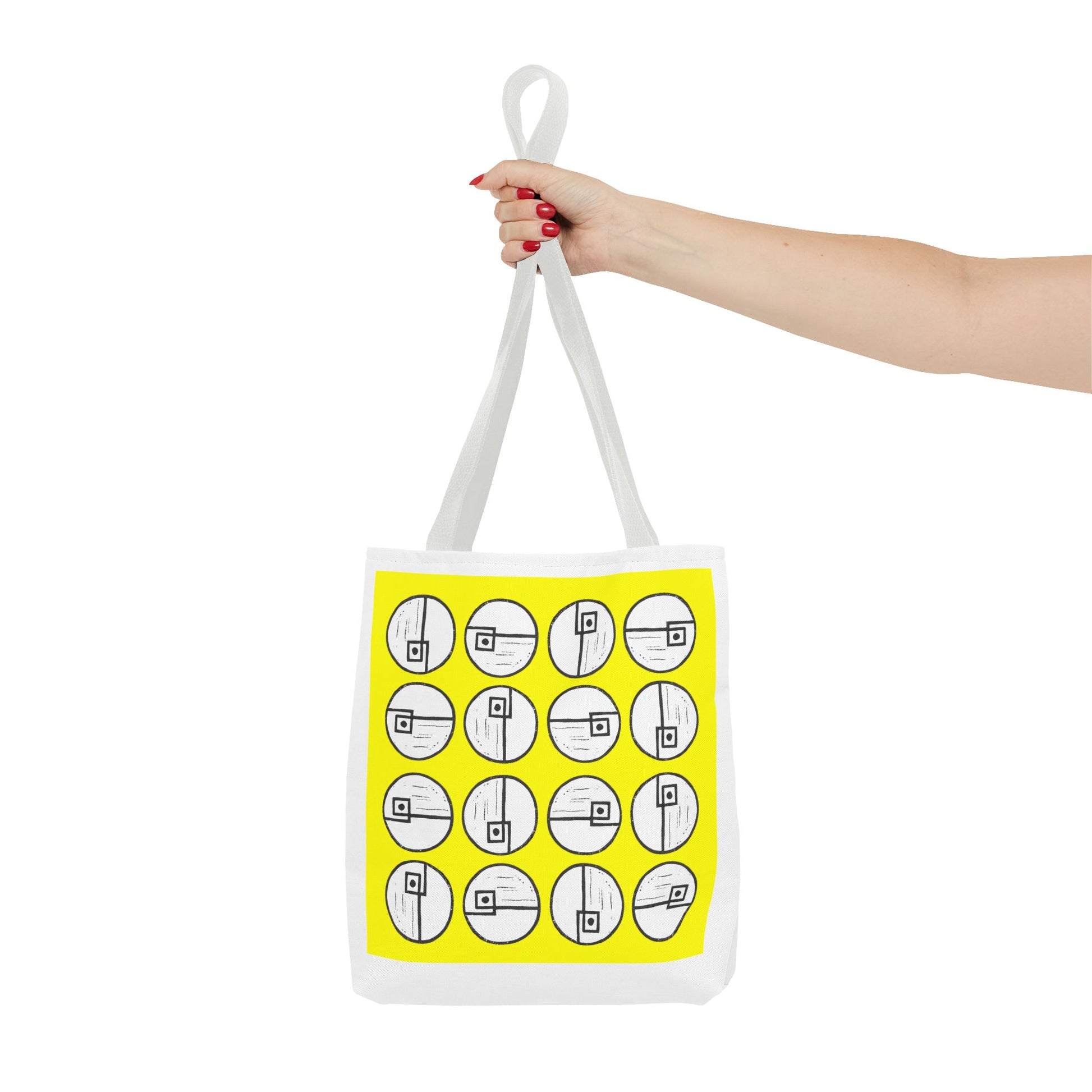 Rotating Rectangle Yellow Tote Bag - InkLovePrint