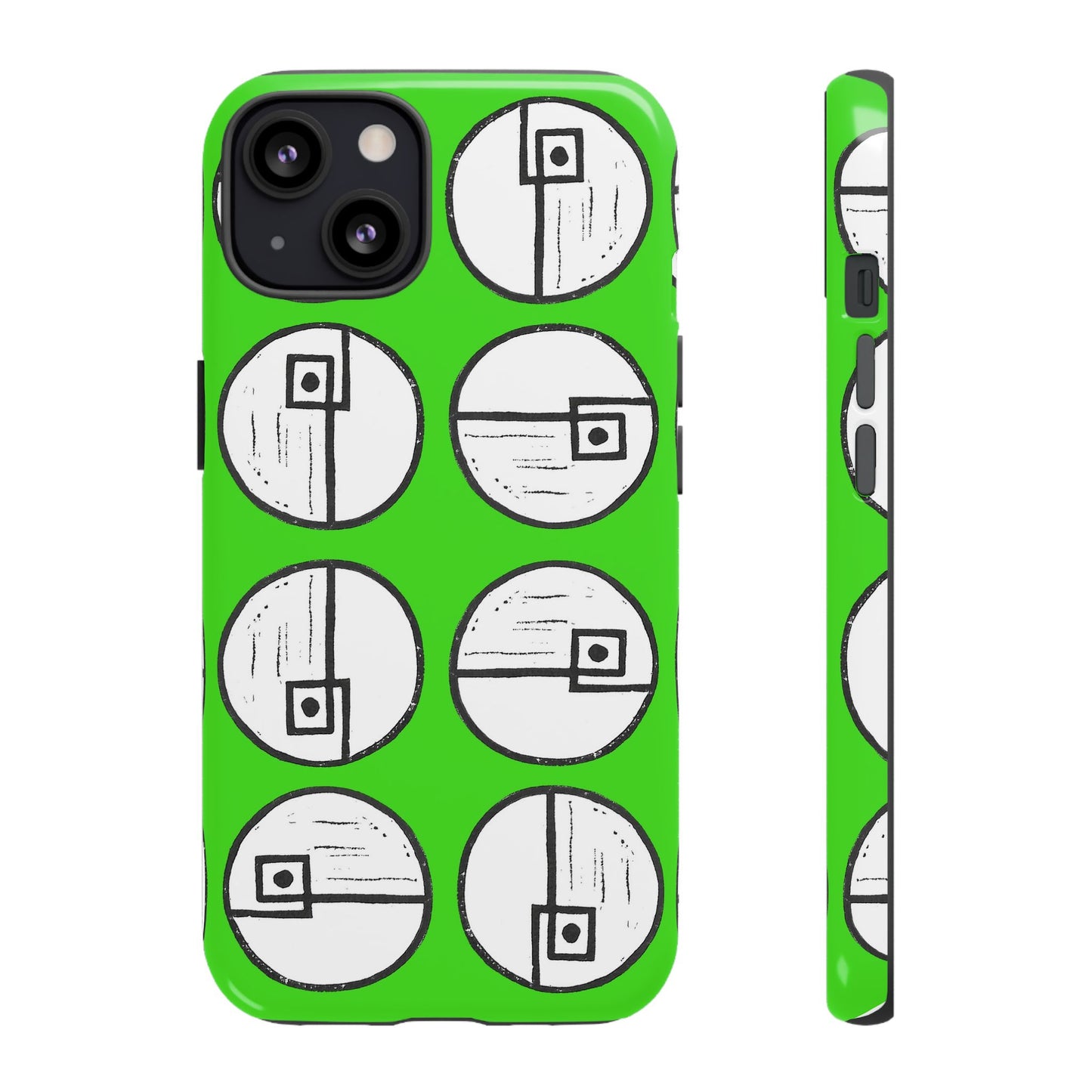 Rotating Rectangle Green Phone case - InkLovePrint