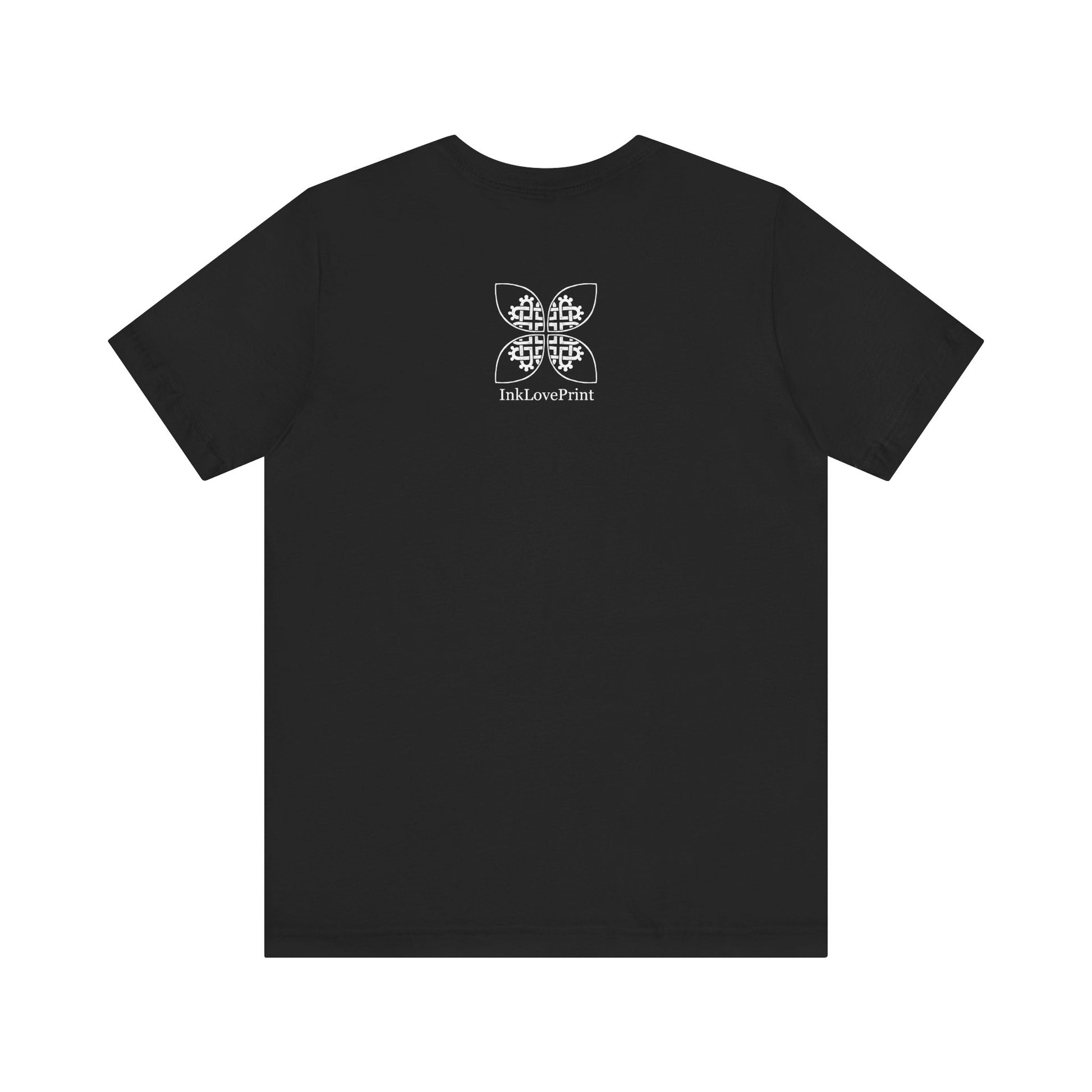 Celtic Heart Motif White Design T-Shirt - InkLovePrint