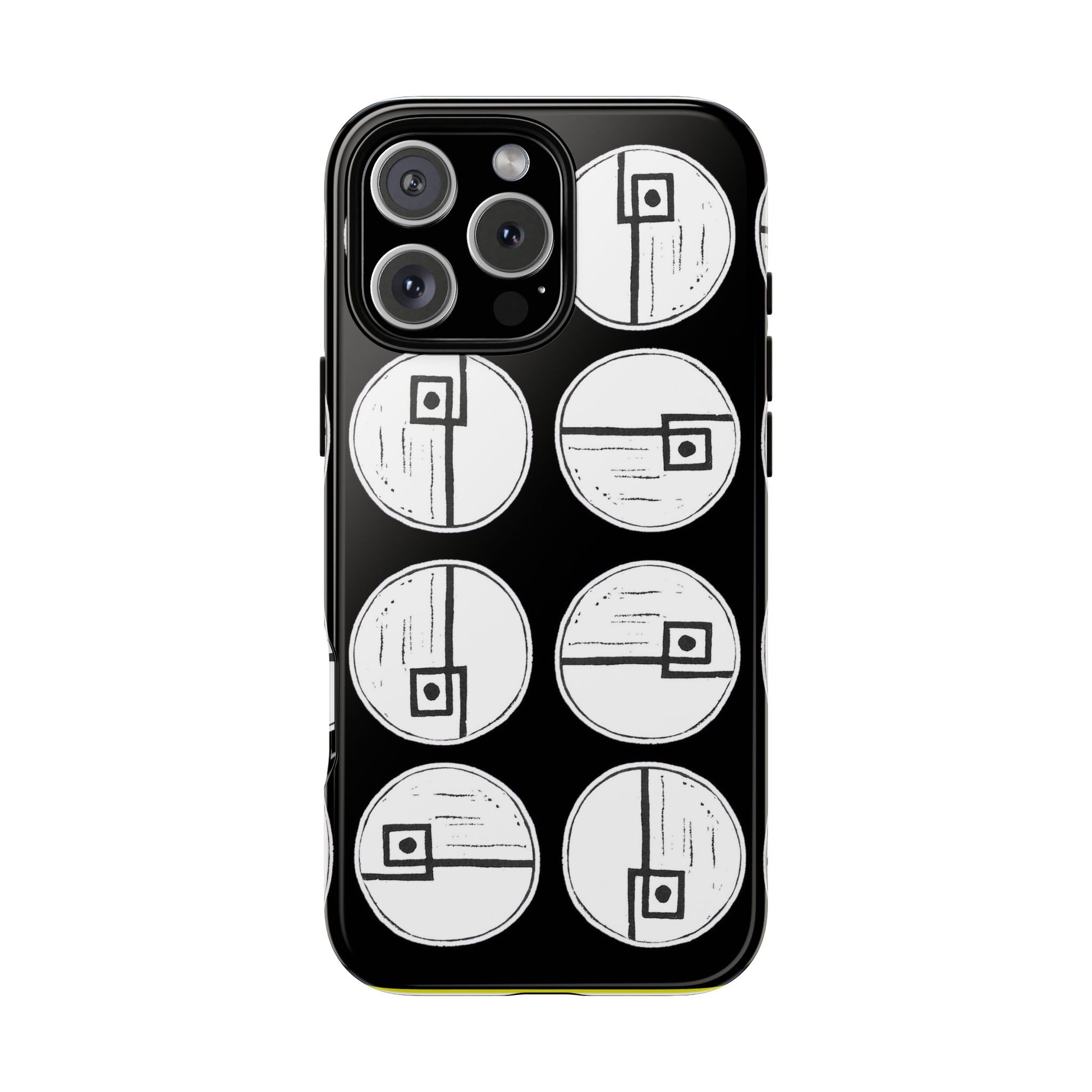 Rotating Rectangle Black Phone case - InkLovePrint