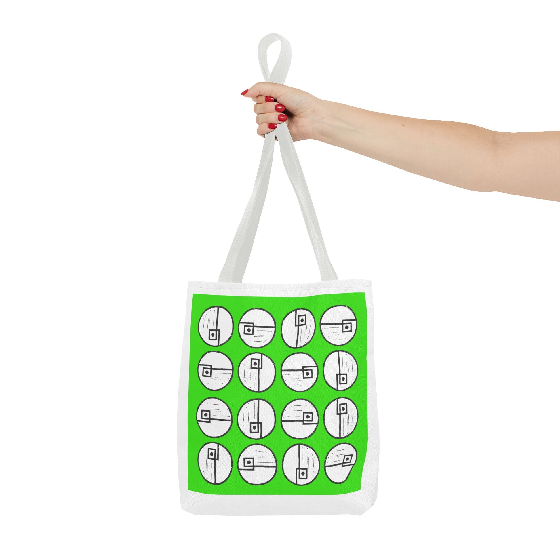 Rotating Rectangle Green Tote Bag - InkLovePrint