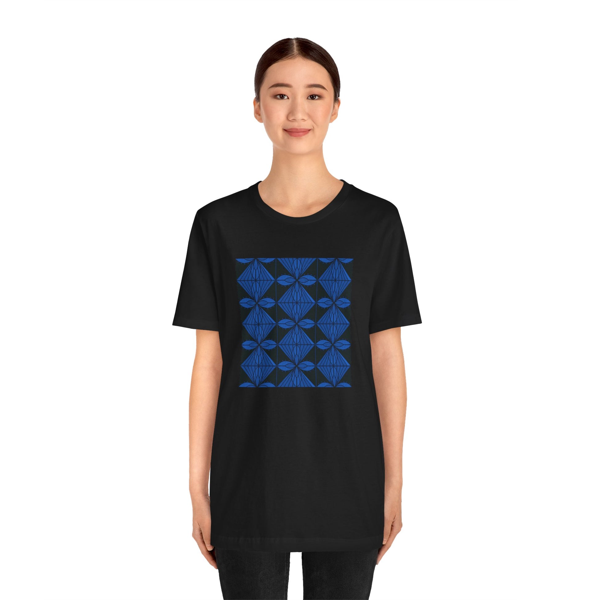 Geometric Blue Unisex T-Shirt - InkLovePrint
