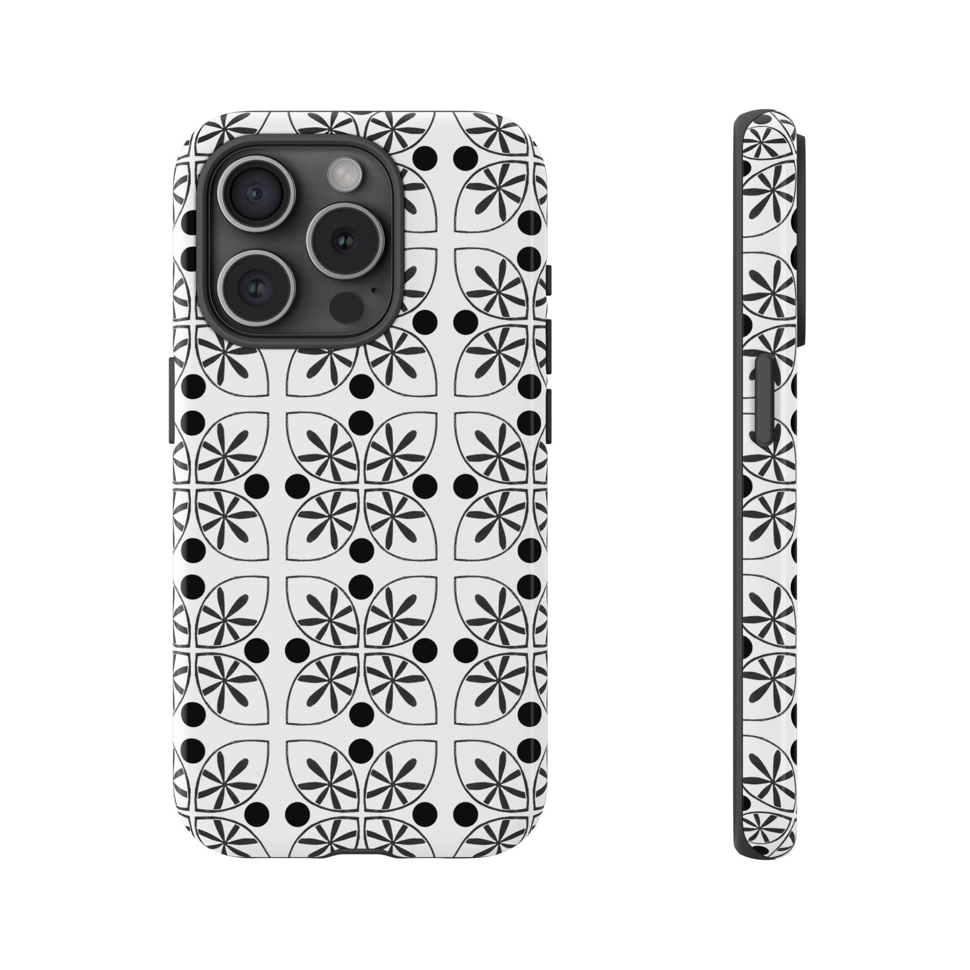 Black Flower Phone case - InkLovePrint