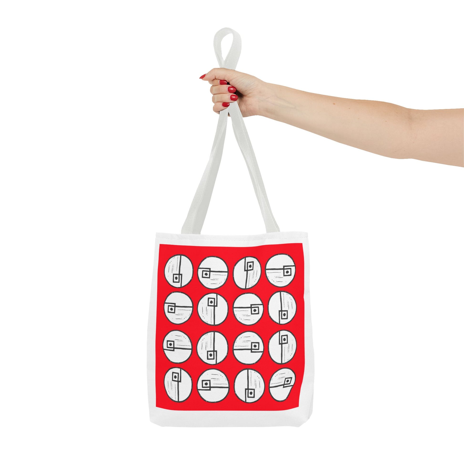 Rotating Rectangle Red Tote Bag - InkLovePrint