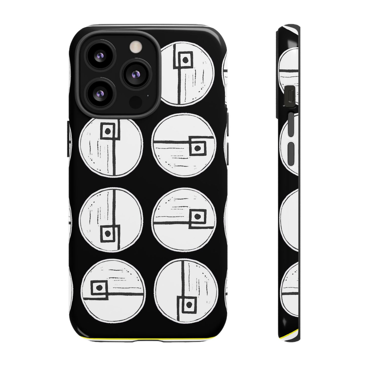 Rotating Rectangle Black Phone case - InkLovePrint