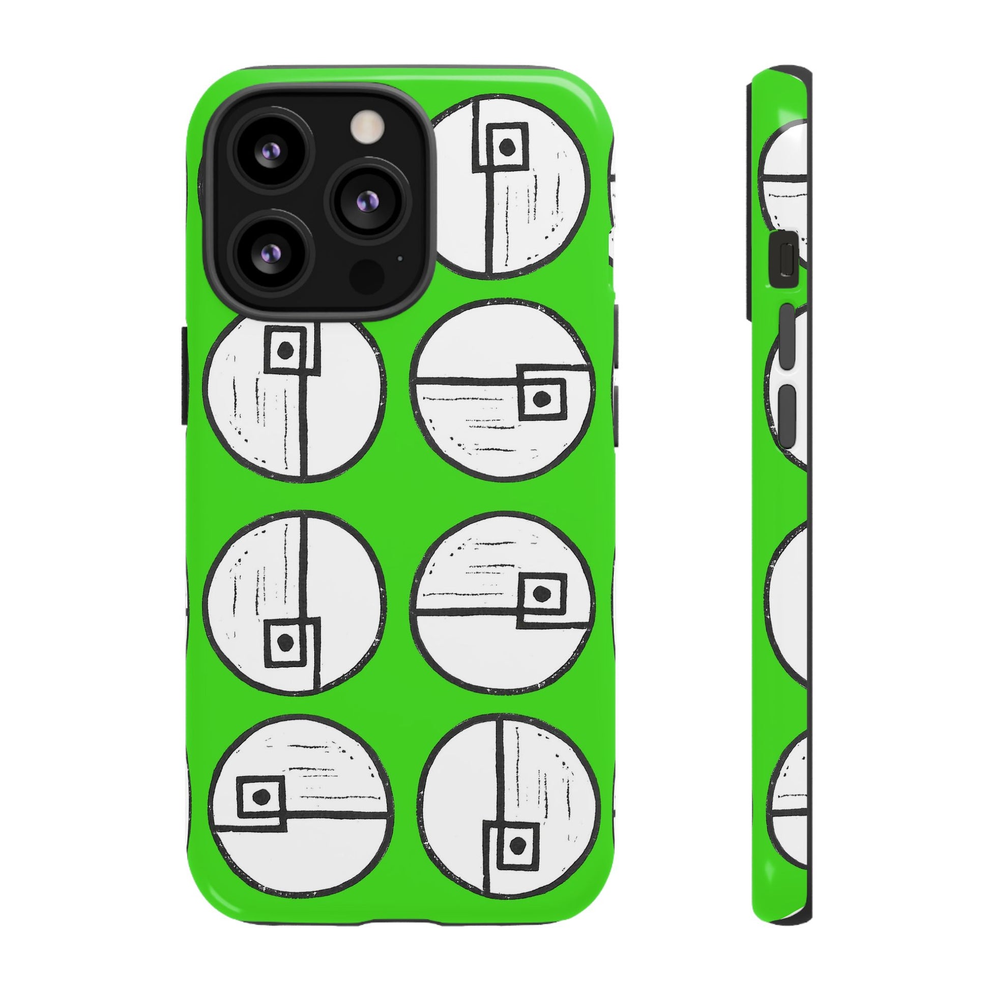 Rotating Rectangle Green Phone case - InkLovePrint