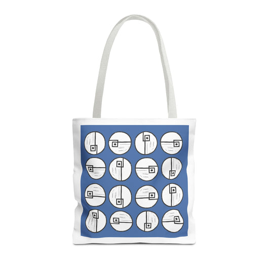 Rotating Rectangle Blue Tote Bag - InkLovePrint