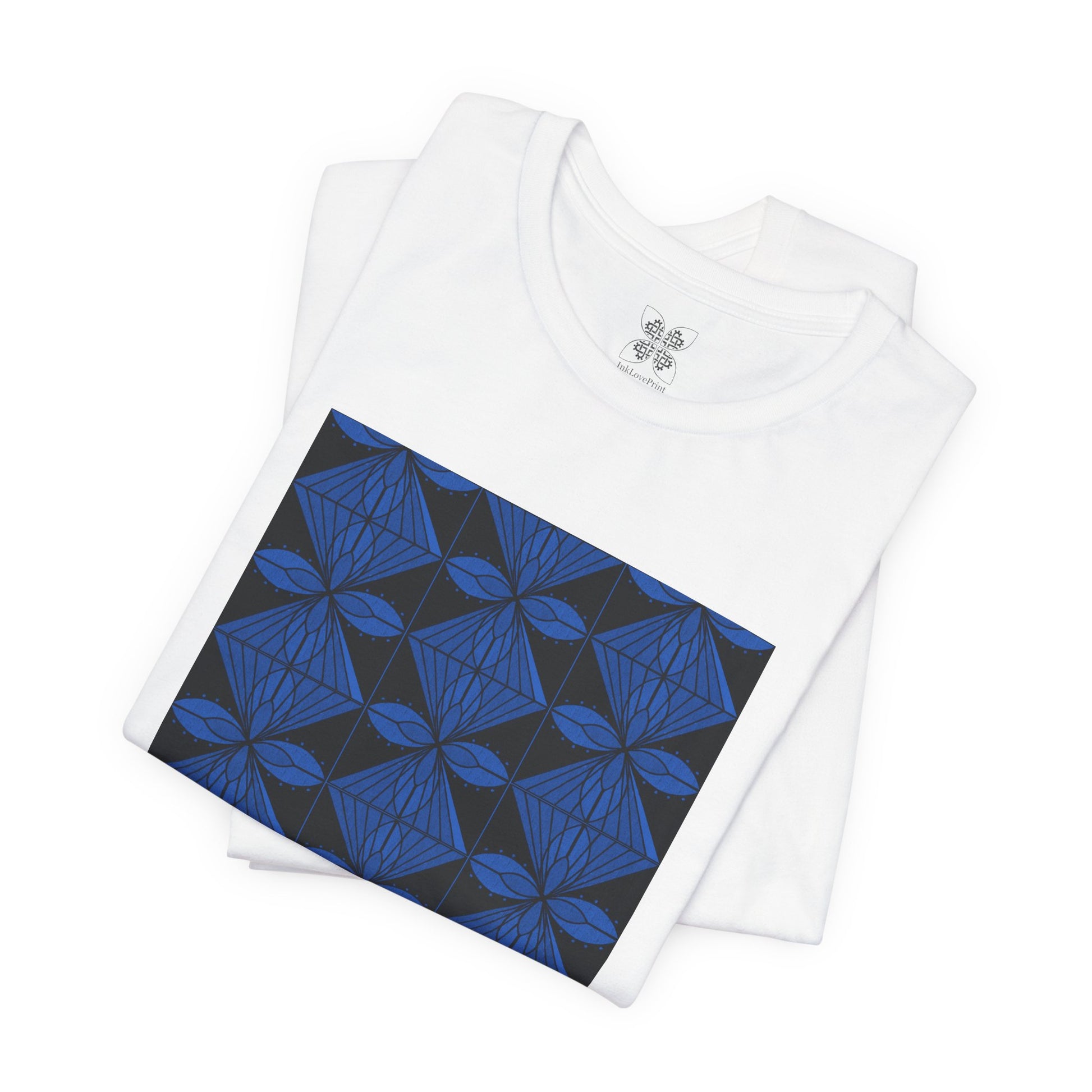 Geometric Blue Unisex T-Shirt - InkLovePrint