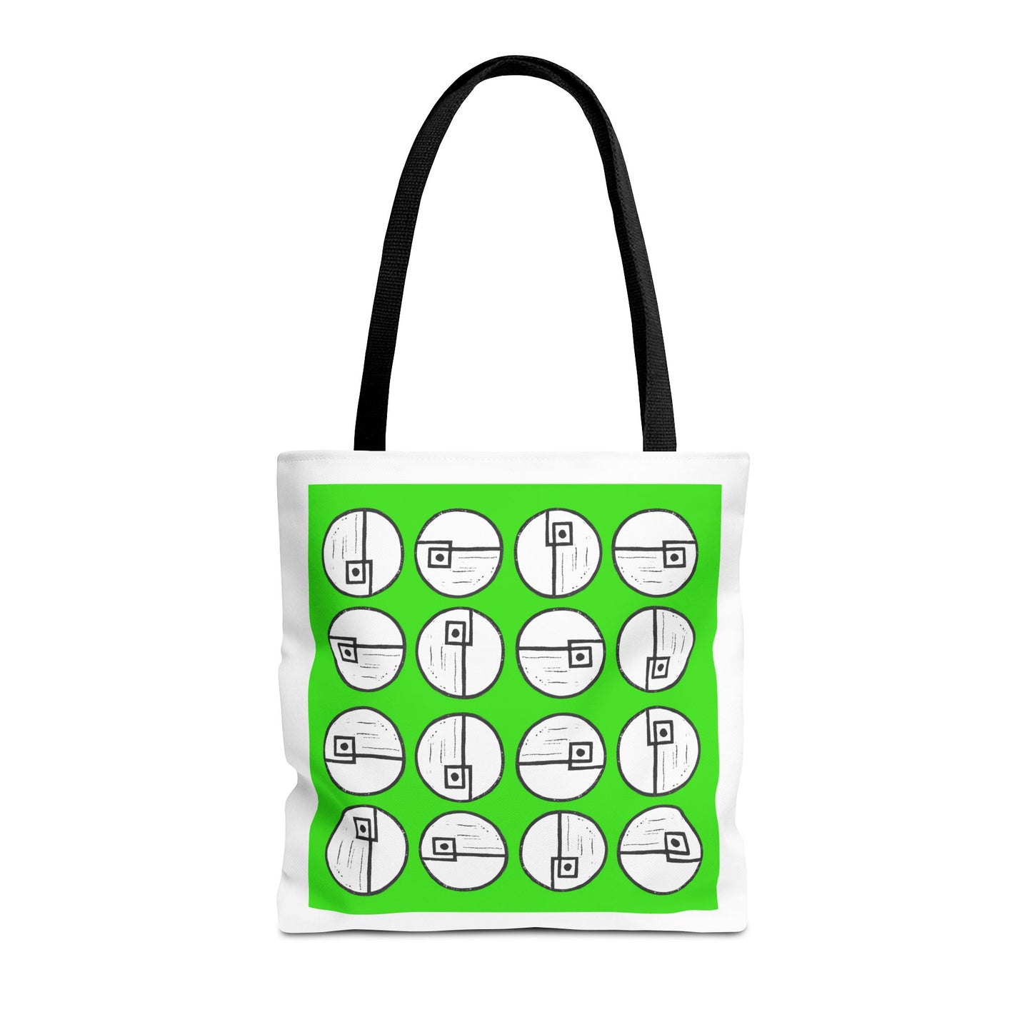 Rotating Rectangle Green Tote Bag - InkLovePrint
