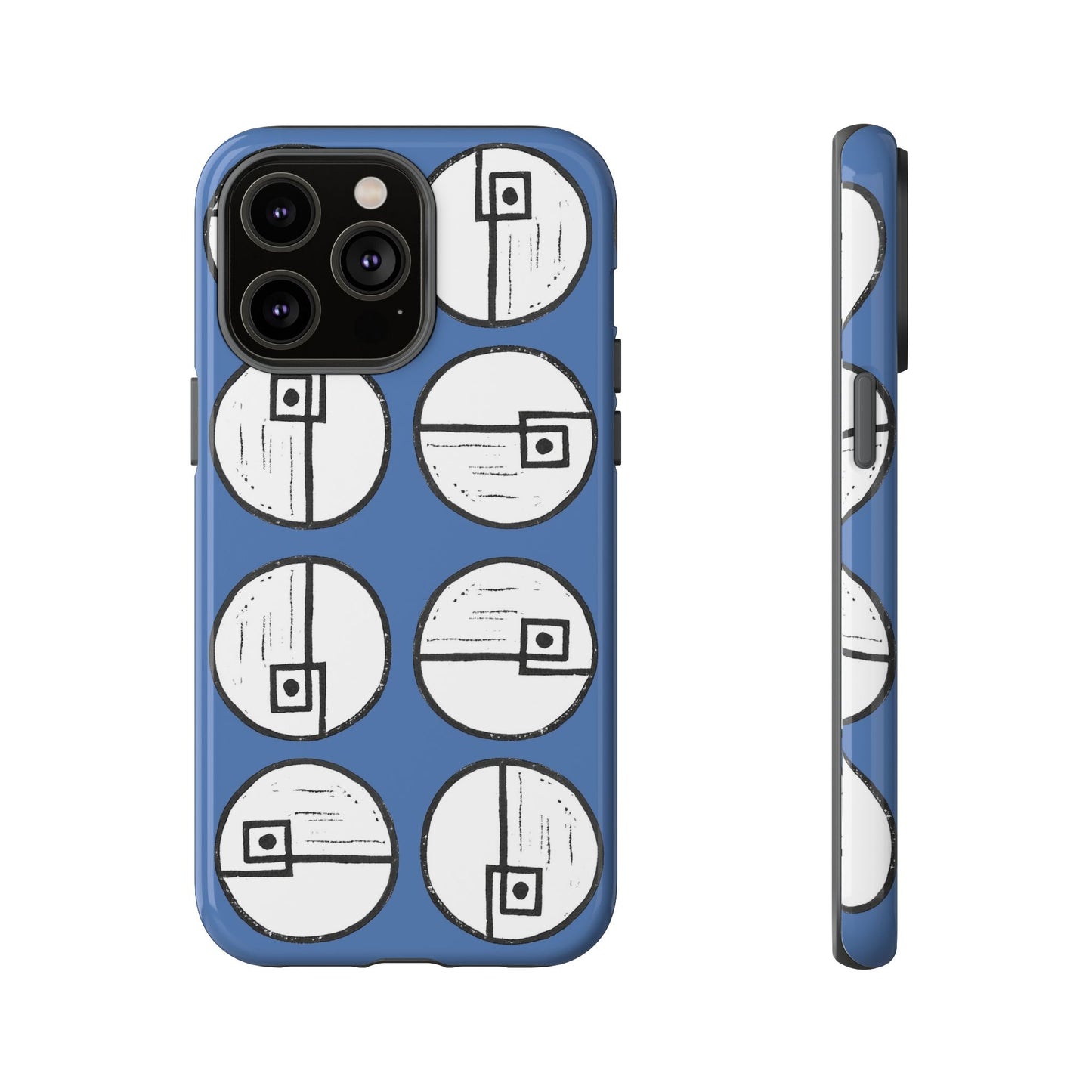 Rotating Rectangle Blue Phone case - InkLovePrint