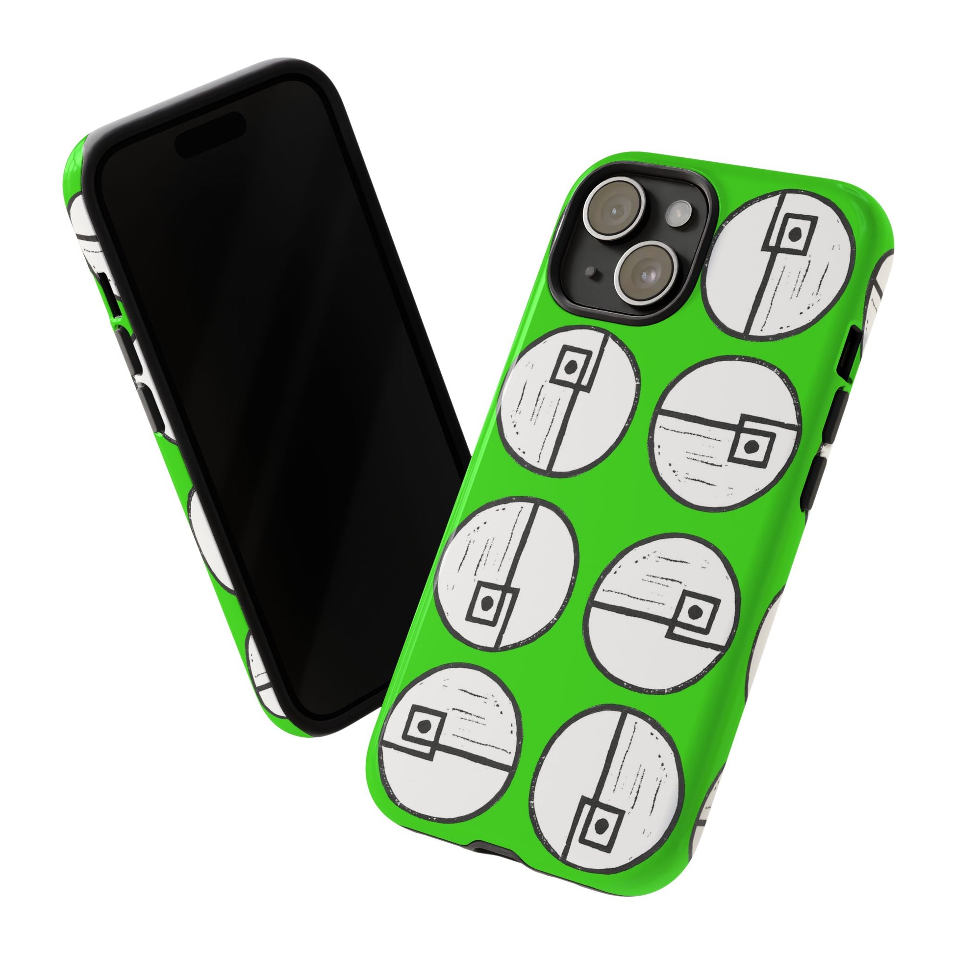 Rotating Rectangle Green Phone case - InkLovePrint
