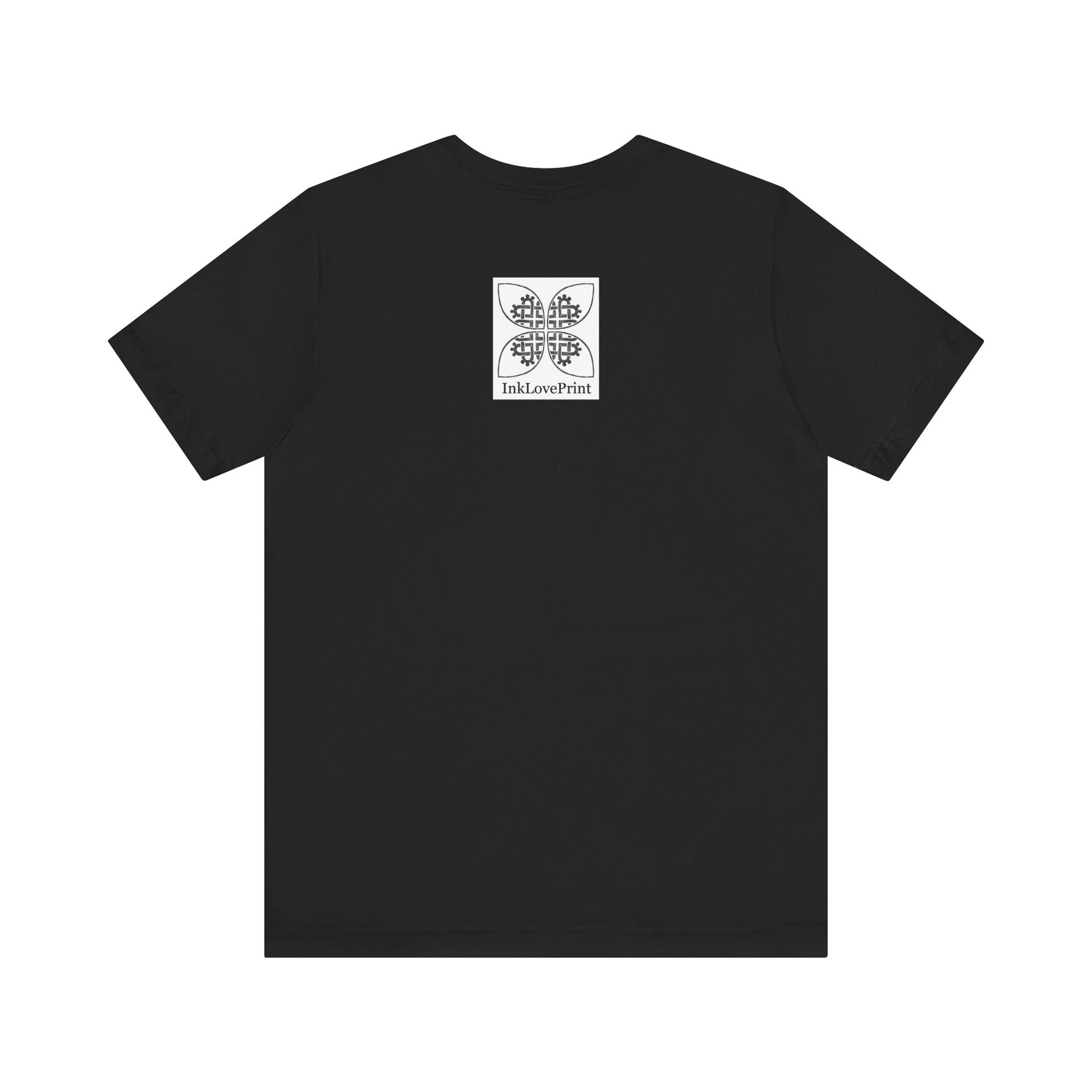 Celtic Heart Motif Black Design T-Shirt - InkLovePrint