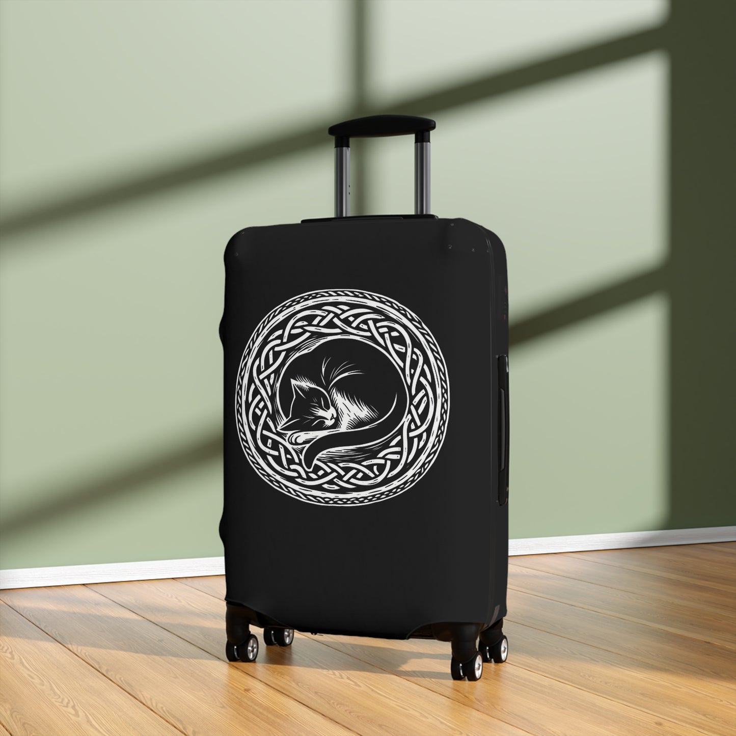 Celtic Cat Luggage Cover - InkLovePrint