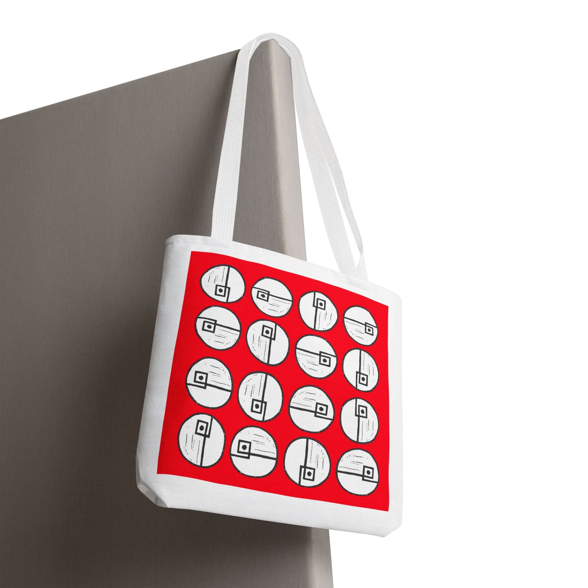 Rotating Rectangle Red Tote Bag - InkLovePrint