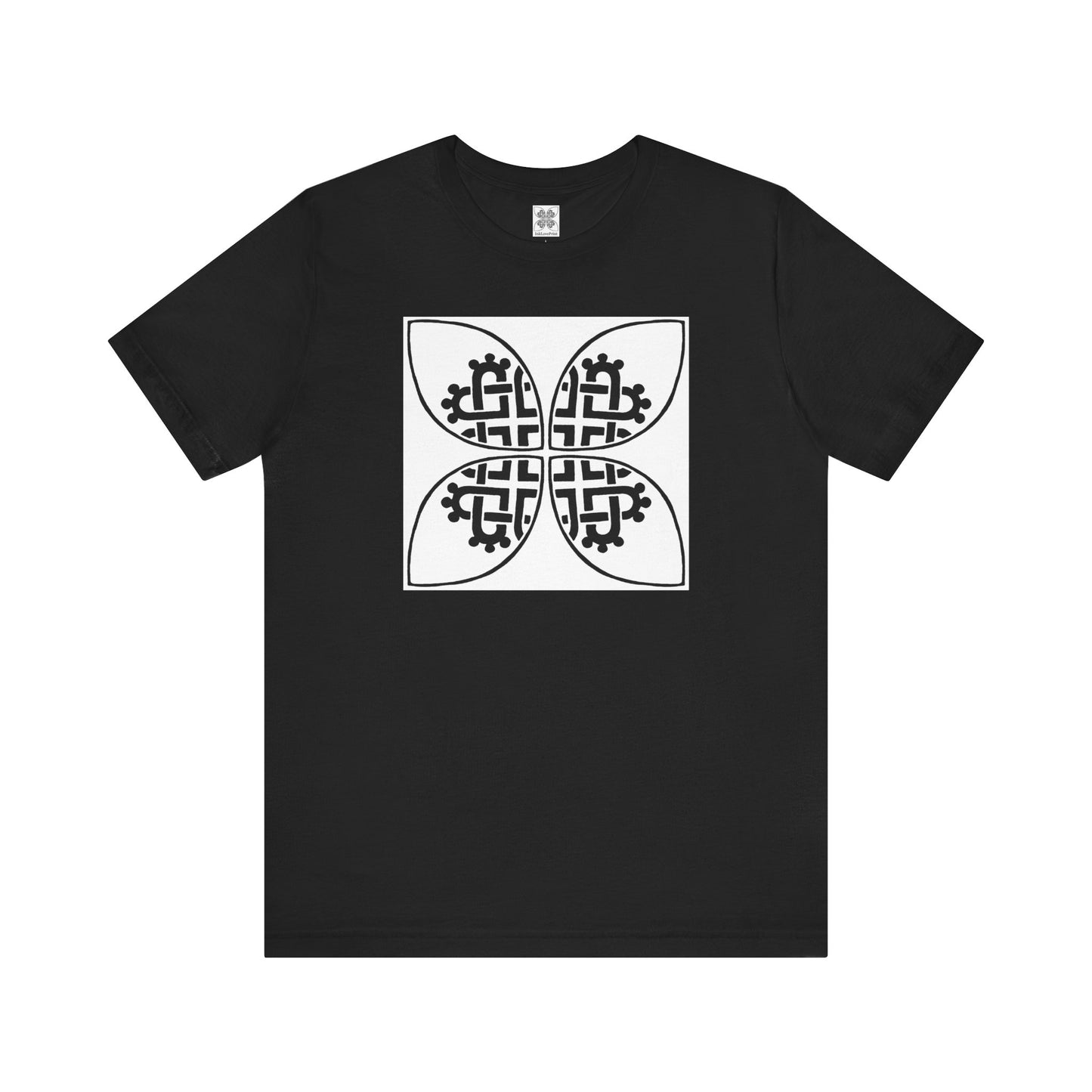 Celtic Heart Motif Black Design T-Shirt - InkLovePrint