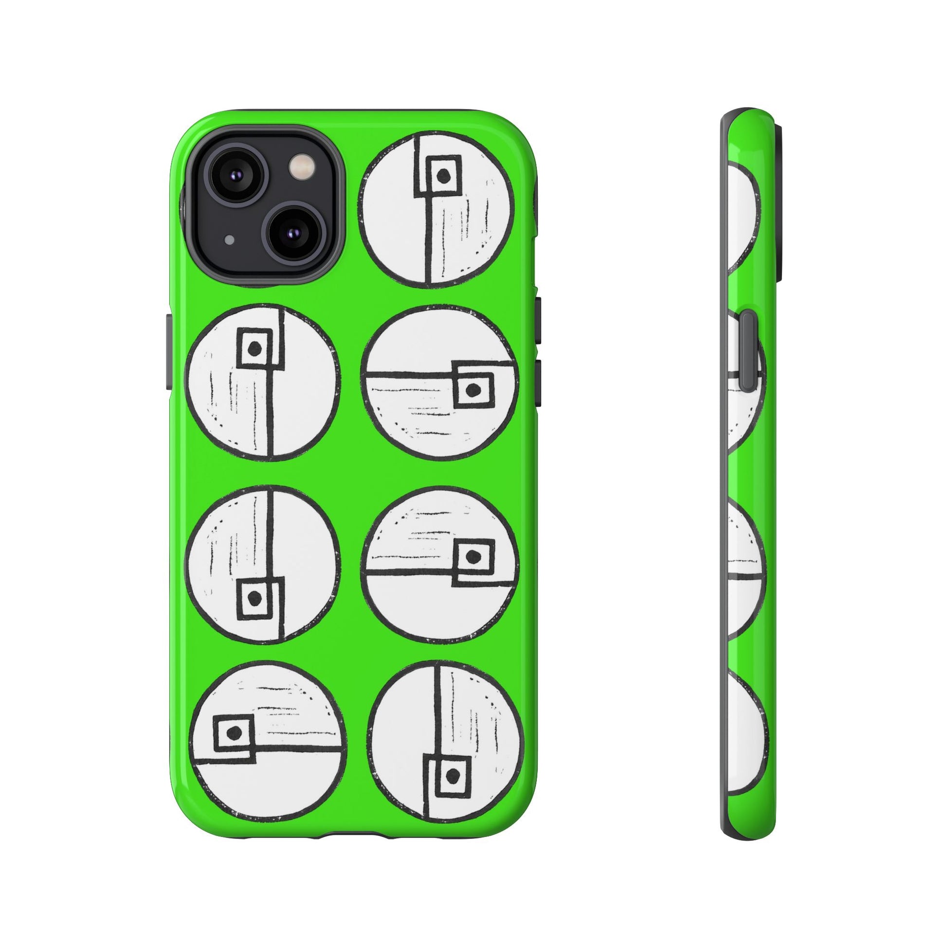 Rotating Rectangle Green Phone case - InkLovePrint