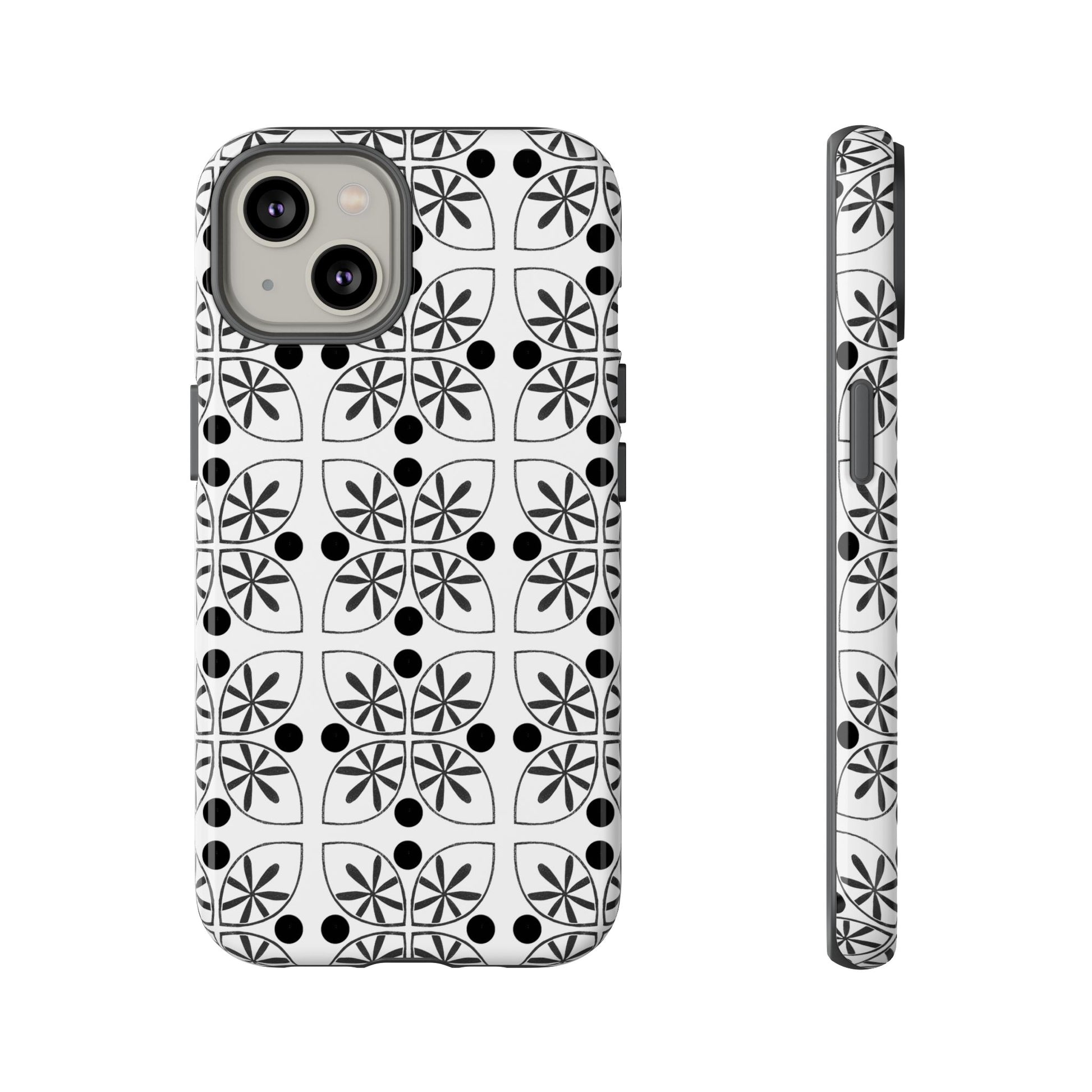 Black Flower Phone case - InkLovePrint