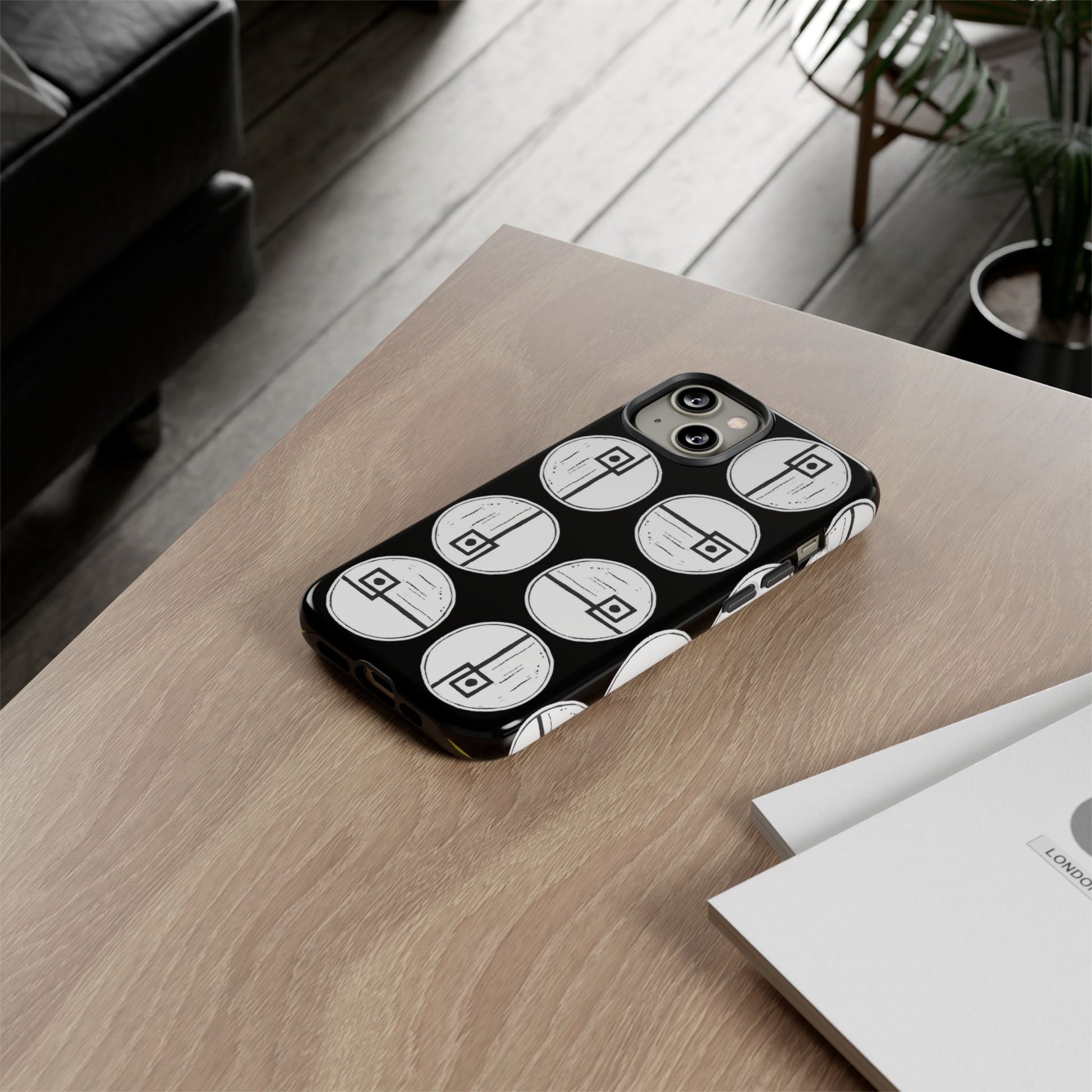 Rotating Rectangle Black Phone case - InkLovePrint