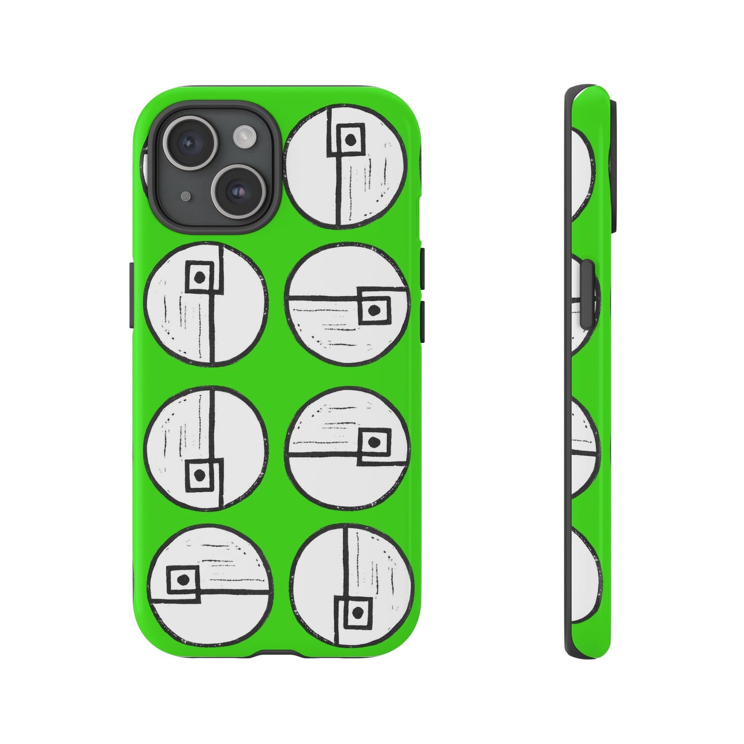 Rotating Rectangle Green Phone case - InkLovePrint