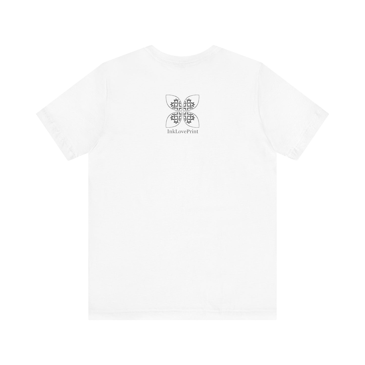 Black Flower Motif Unisex T-Shirt - InkLovePrint