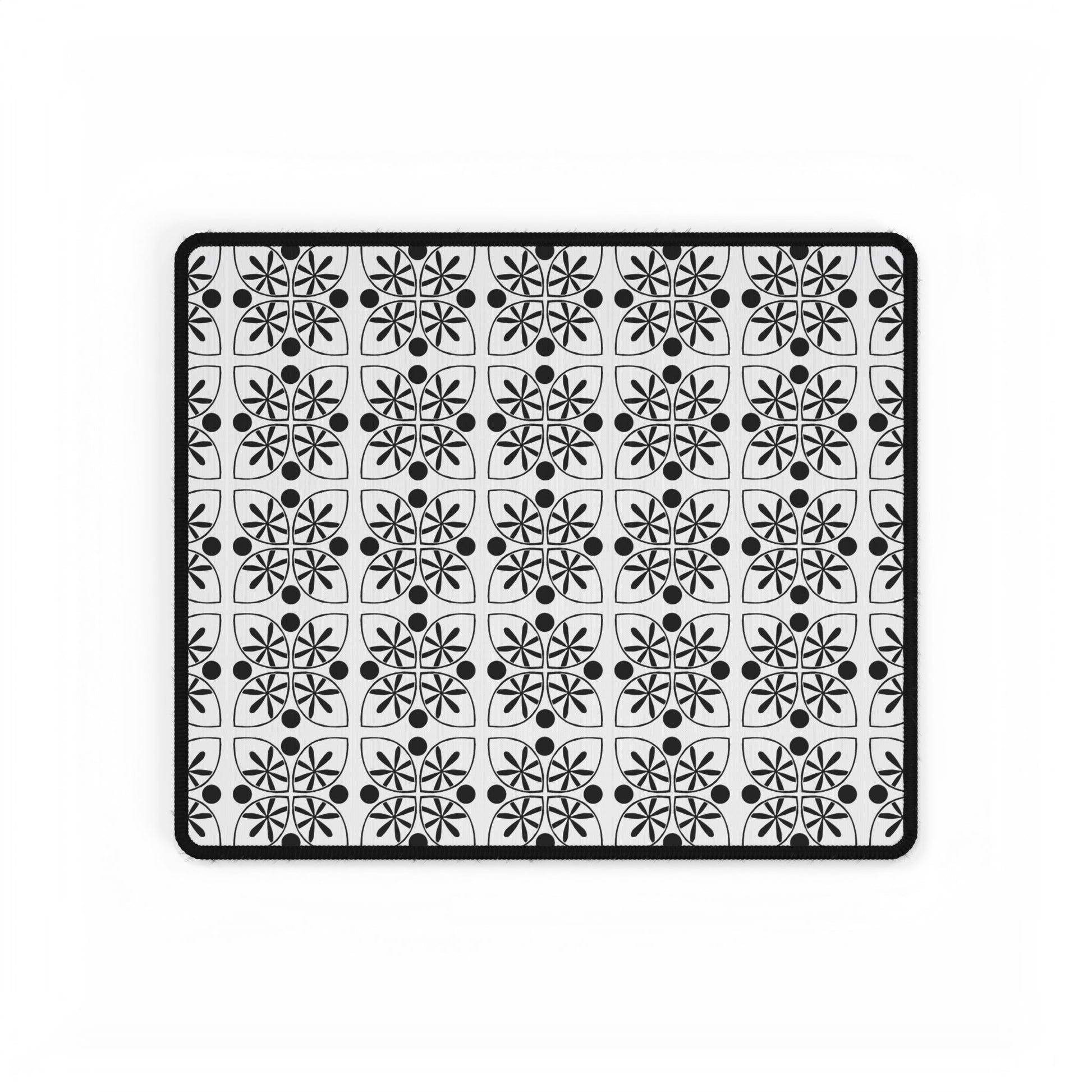 Black Flower Desk Mat - InkLovePrint