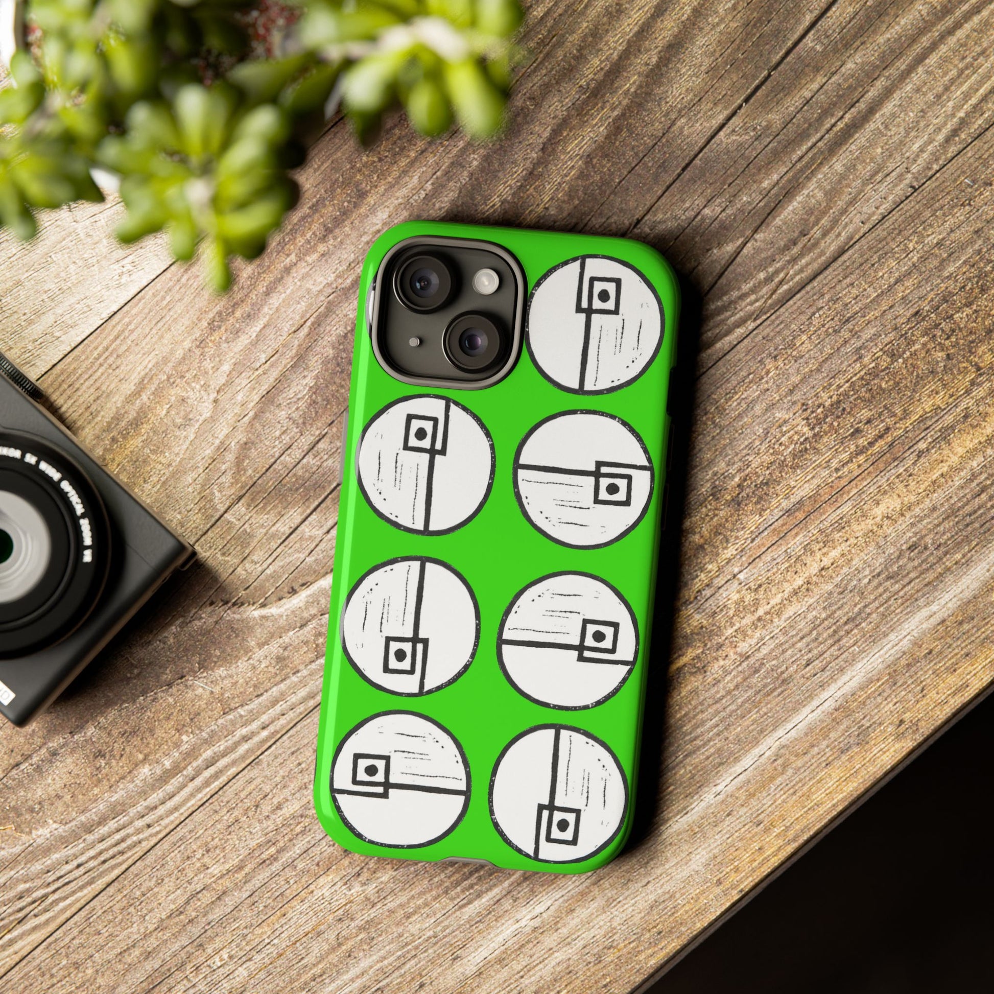 Rotating Rectangle Green Phone case - InkLovePrint