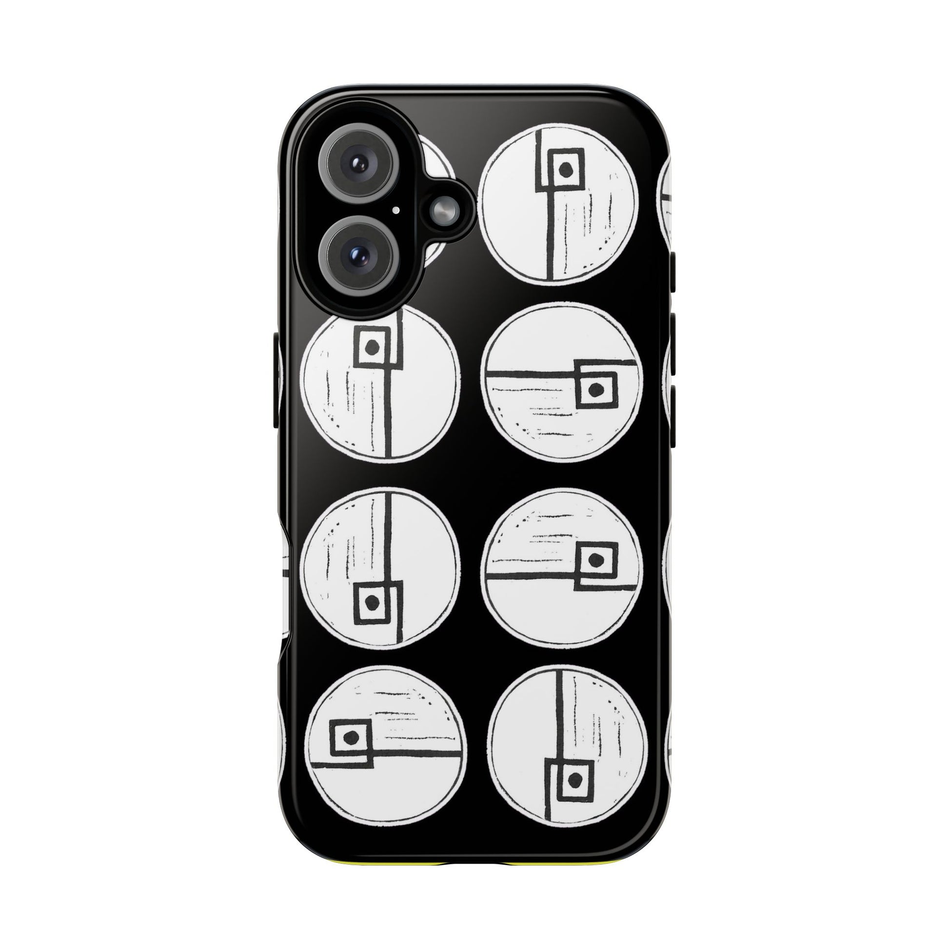 Rotating Rectangle Black Phone case - InkLovePrint
