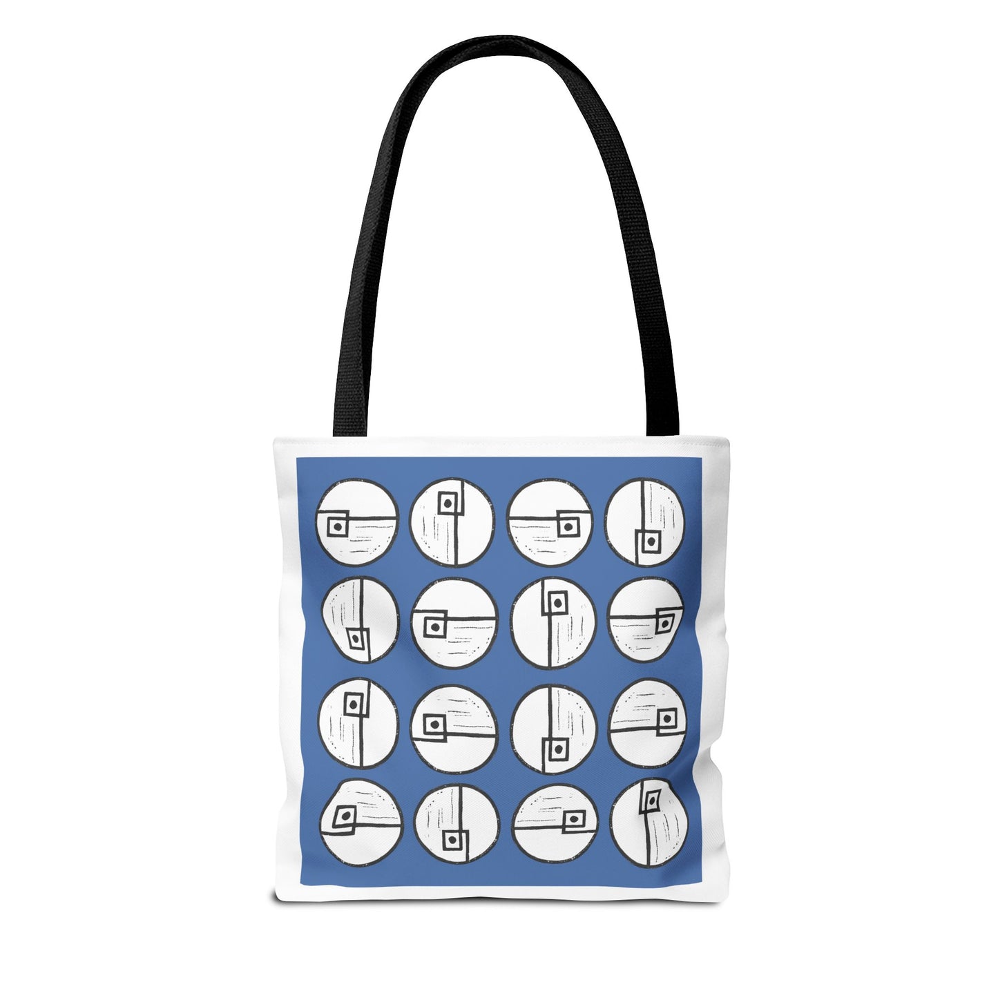 Rotating Rectangle Blue Tote Bag - InkLovePrint