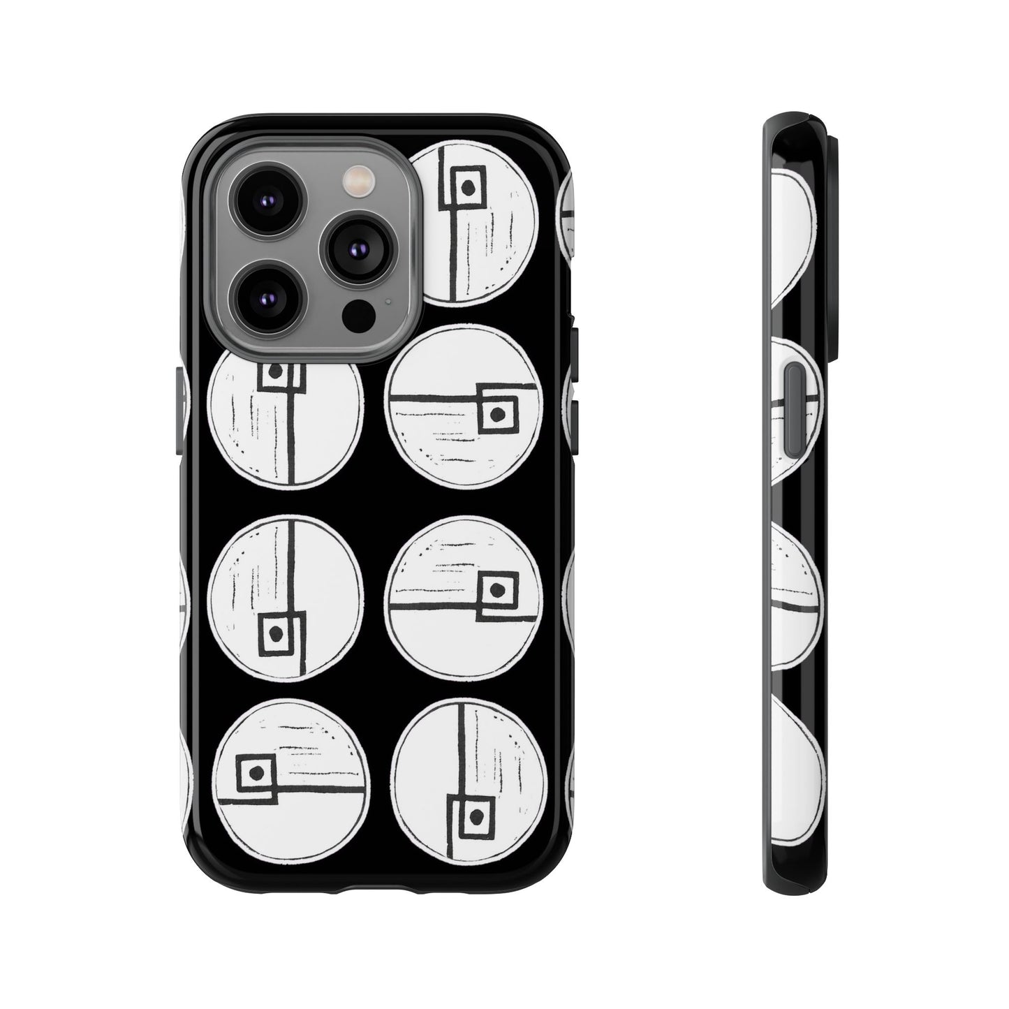 Rotating Rectangle Black Phone case - InkLovePrint