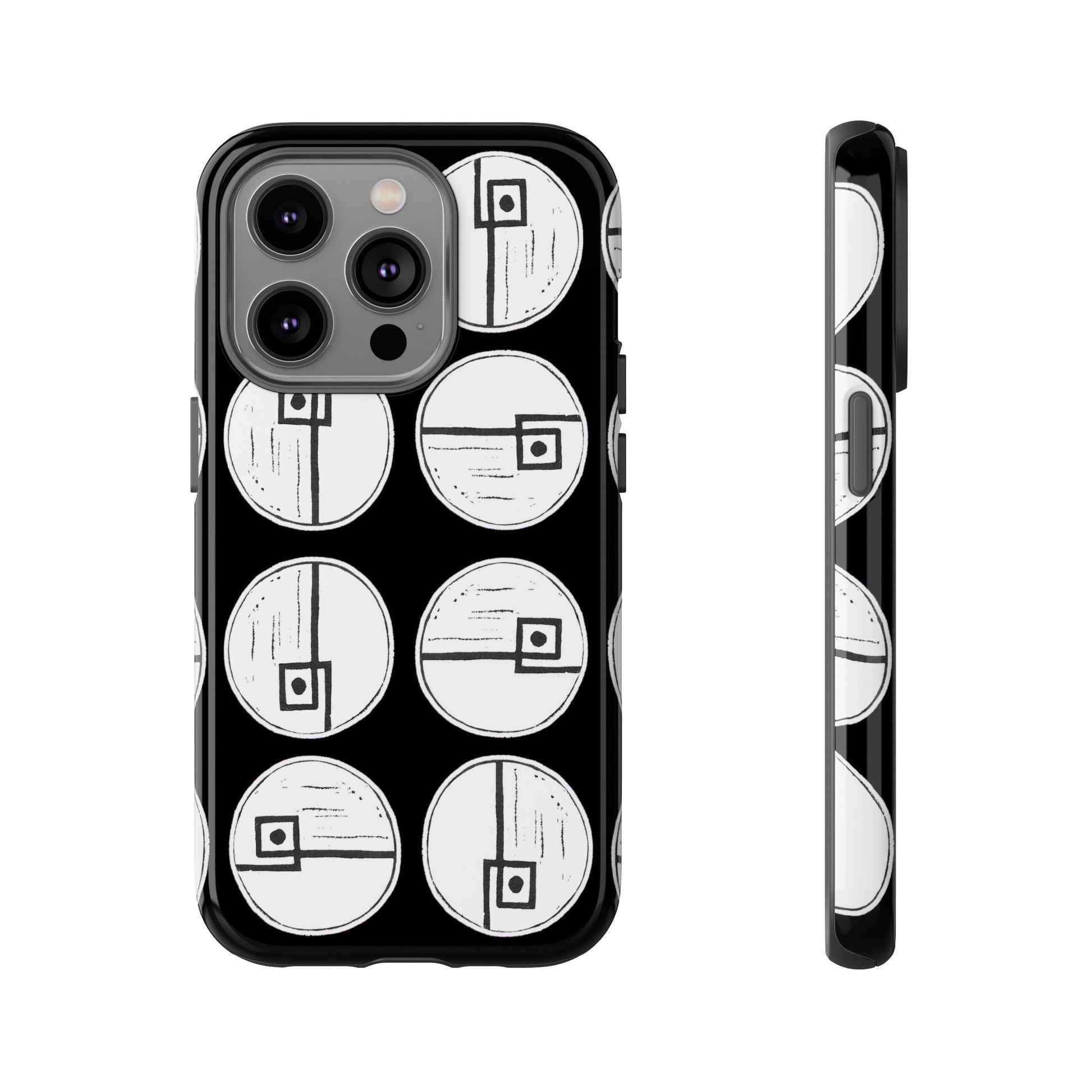 Rotating Rectangle Black Phone case - InkLovePrint