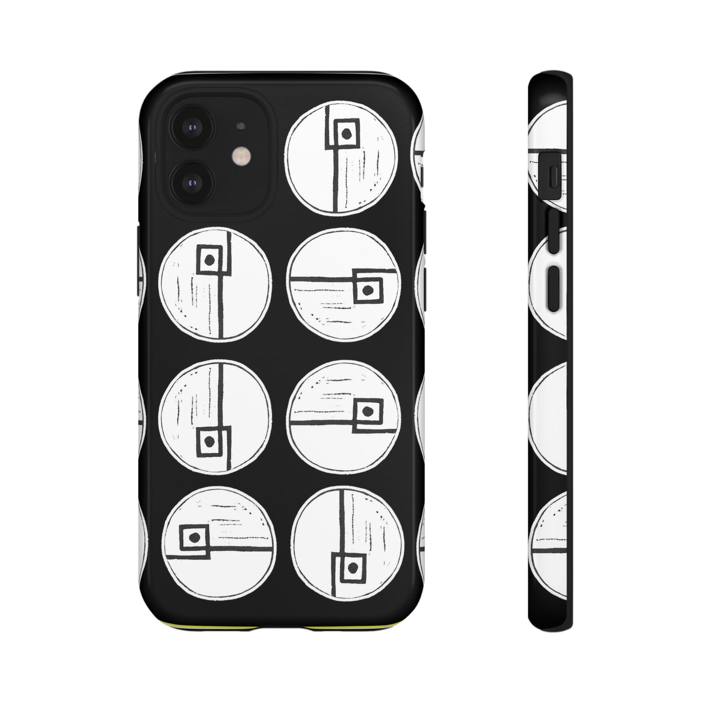 Rotating Rectangle Black Phone case - InkLovePrint