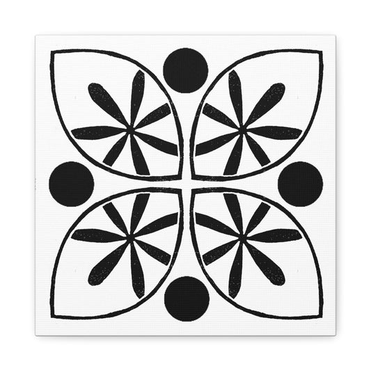 Black Flower Artwork - canvas - InkLovePrint
